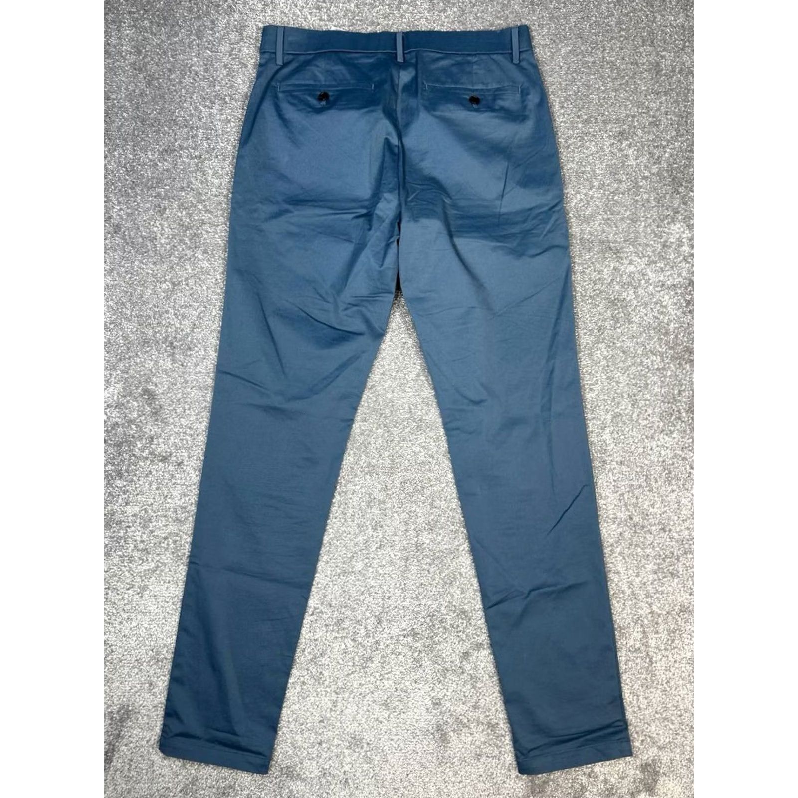 Banana Republic Banana Republic Chino Pants Mens 31 Blue Cotton Mid Rise Stretch Straight Leg Size US 31 - 2 Thumbnail