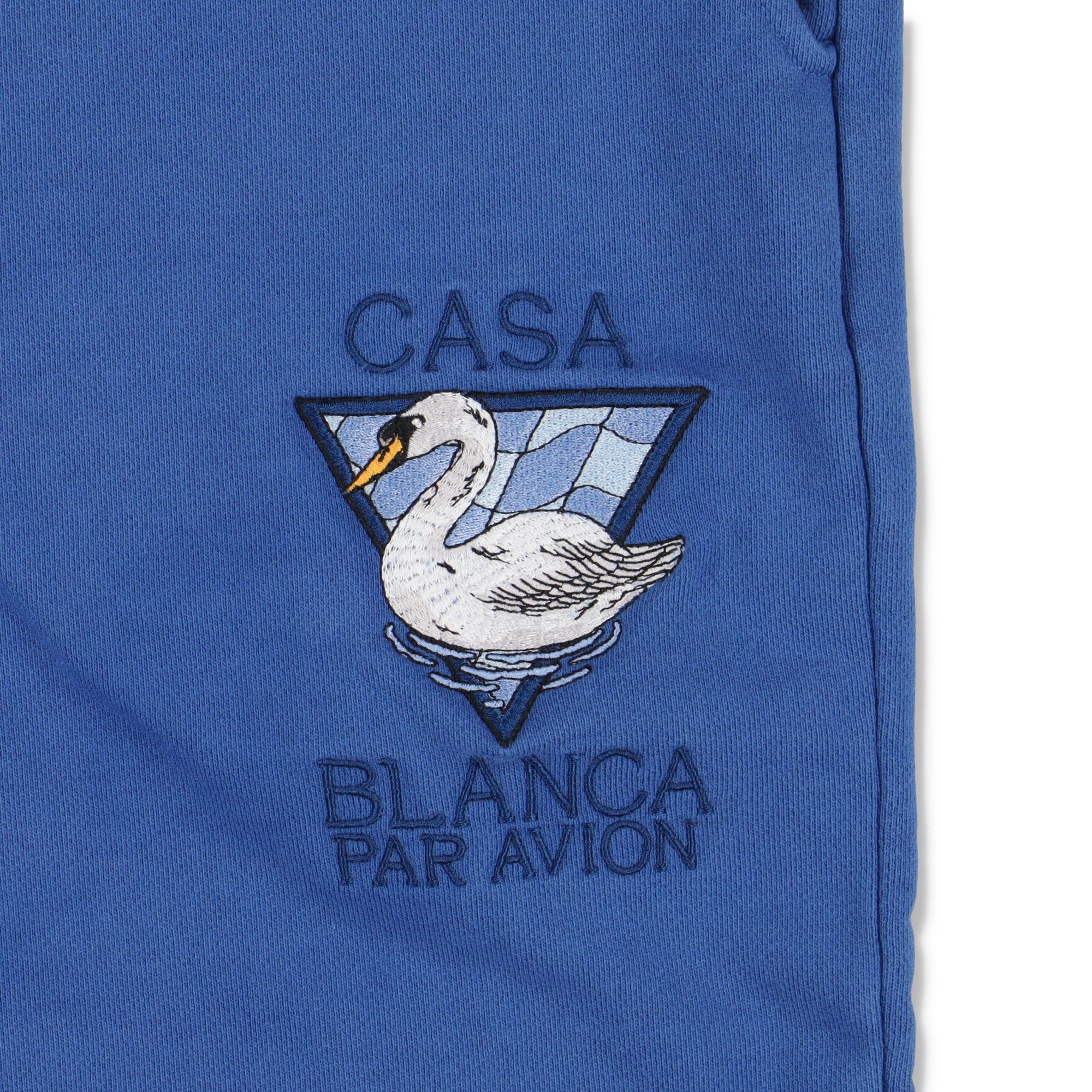 Casablanca Blue Embroidered Par Avion Swan Triangle Logo Sweatpants Size 30" / US 8 / IT 44 - 5 Thumbnail