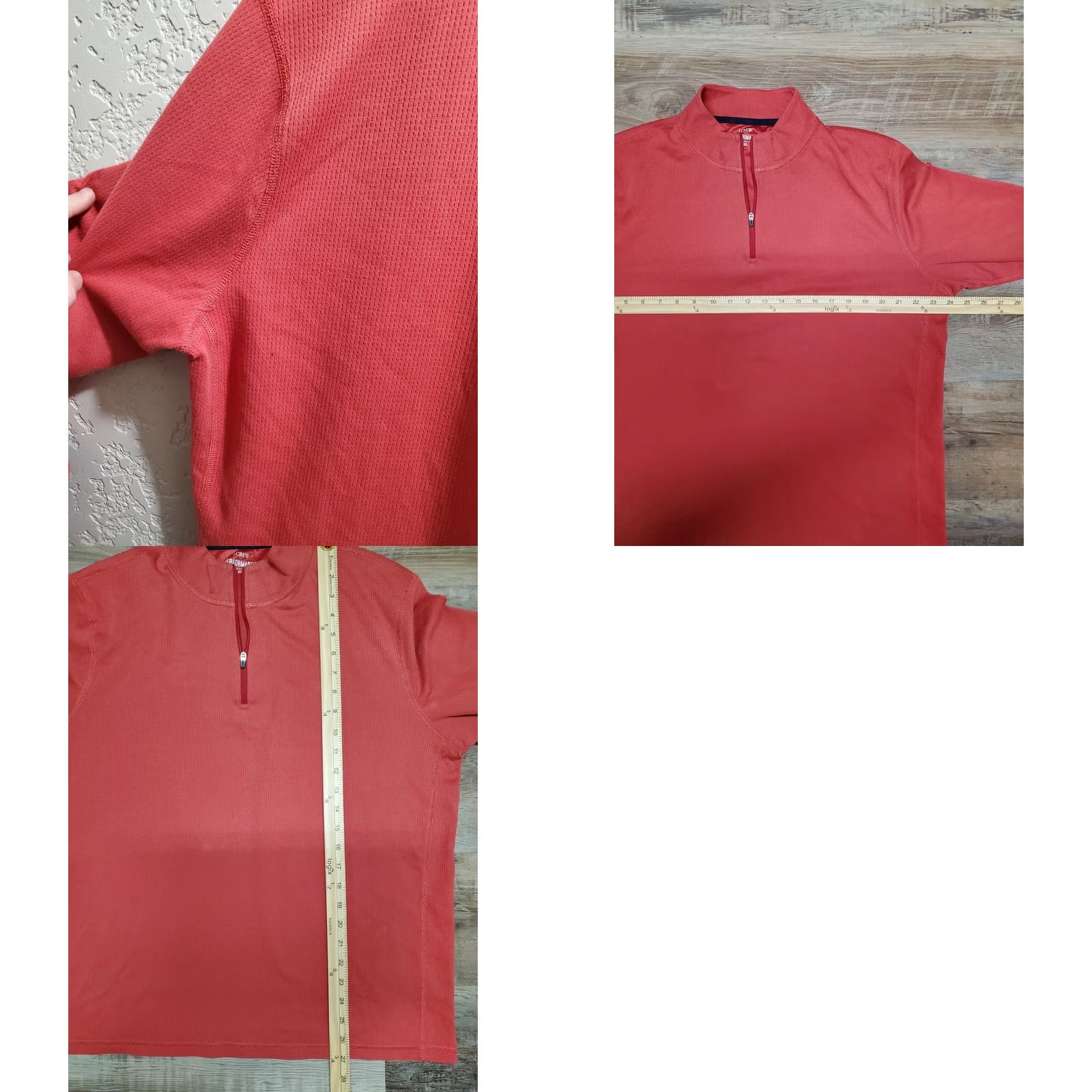 J.Crew J.CREW Performance Shirt 1/4 Zip Pullover Long Sleeve Red Men Size XL Size US XL / EU 56 / 4 - 8 Thumbnail