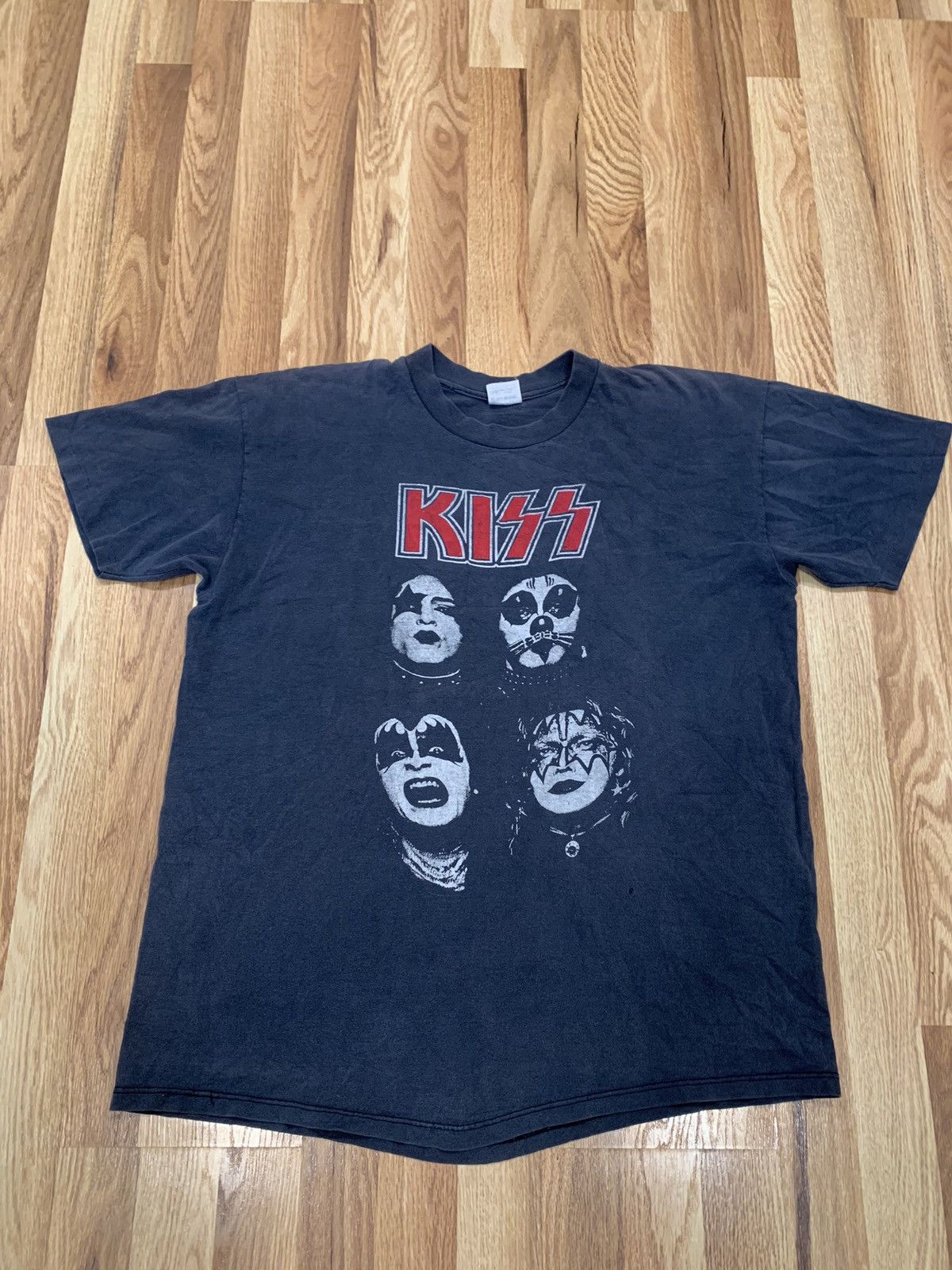 Band Tees × Vintage 80s Kiss Face Tee Size US L / EU 52-54 / 3 - 1 Thumbnail
