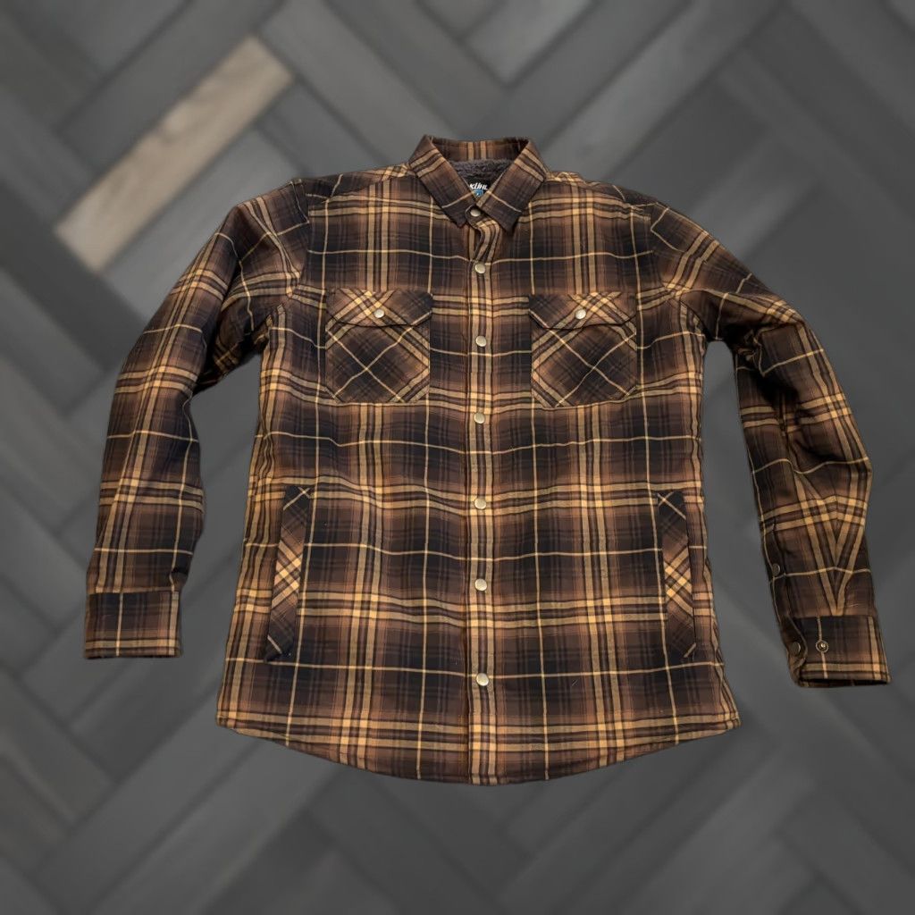 Vintage VINTAGE KUHL Joyrydr Sherpa Lined Flannel Plaid Shacket Mens Small Brown Snap 7253 Size US S / EU 44-46 / 1 - 1 Thumbnail