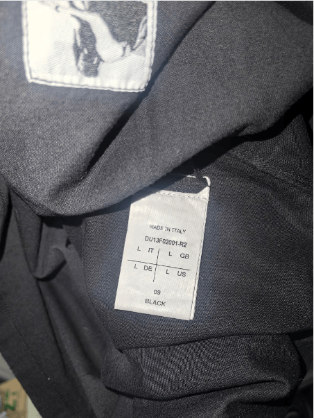 Rick Owens Rick Owens Black Patchwork Short Sleeve T-Shirt Size US L / EU 52-54 / 3 - 5 Thumbnail