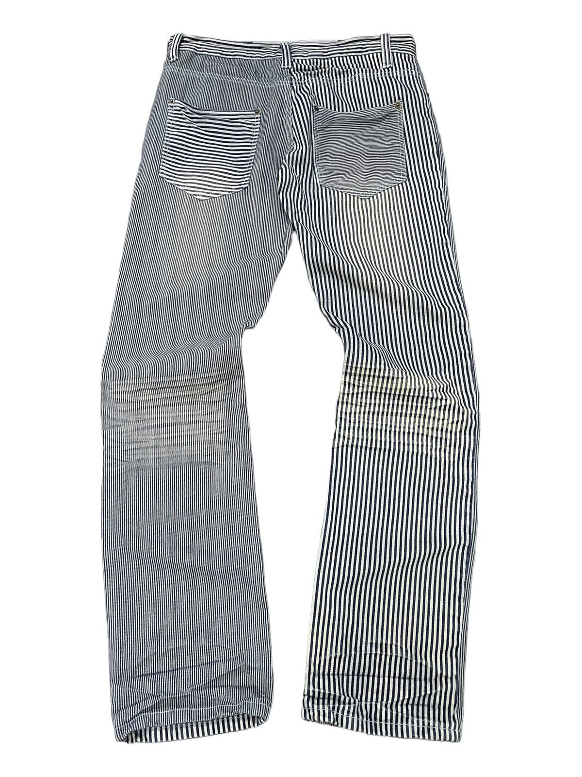 GOSTAR DE FUGA × Hysteric Glamour Jungle Storm Japan Multi Hickory Stripe 3D Whisker Jeans Size US 32 / EU 48 - 2 Thumbnail