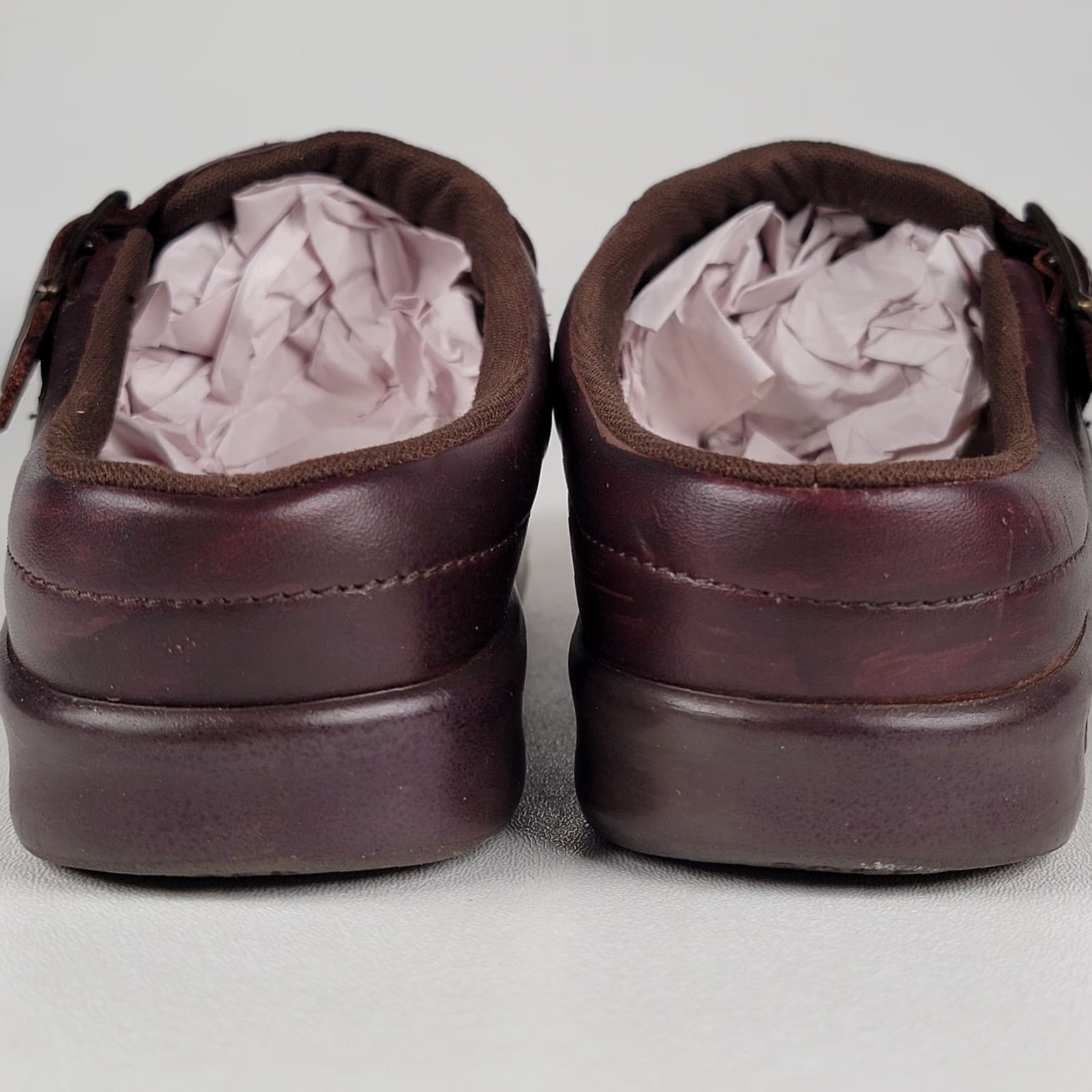 SAS SAS Tripad Comfort Women's Slip On Clogs Mules Brown Leather Buckle 7.5 M Shoes Casual Comfort Modern Classic Travel Workwear Size ONE SIZE - 6 Thumbnail