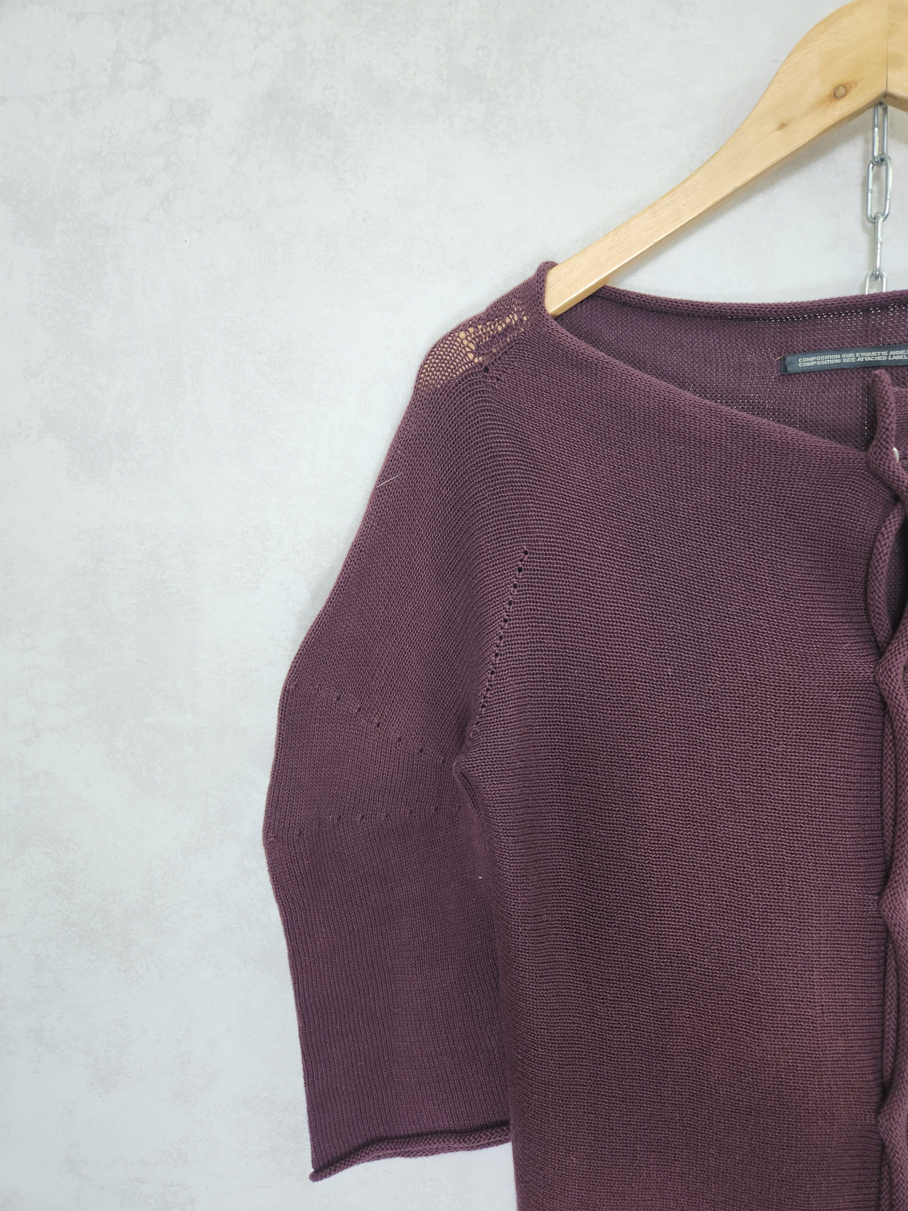 Yohji Yamamoto Y's Yohji Yamamoto raglan sleeve cardigan purple japan Size M / US 6-8 / IT 42-44 - 5 Thumbnail