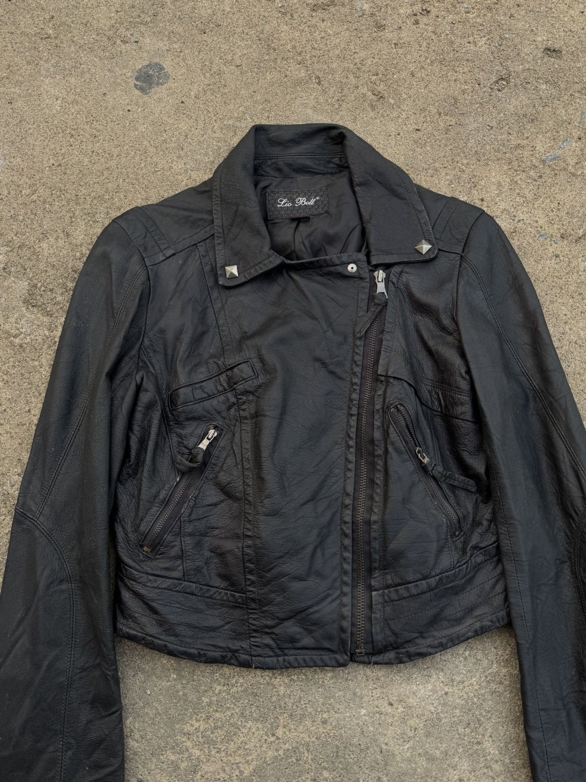 14th Addiction Leather Jacket Vkei Croped Asymmetrical 14th kmrii Styled Size US S / EU 44-46 / 1 - 4 Thumbnail