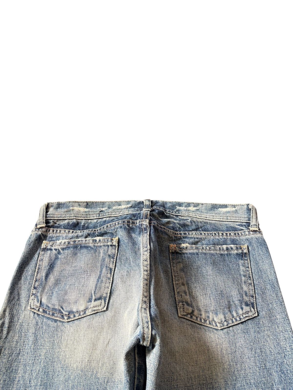 Edwin Vintage Japanese Brand Sashiko Distress Loose Jeans Size 30" / US 8 / IT 44 - 4 Thumbnail