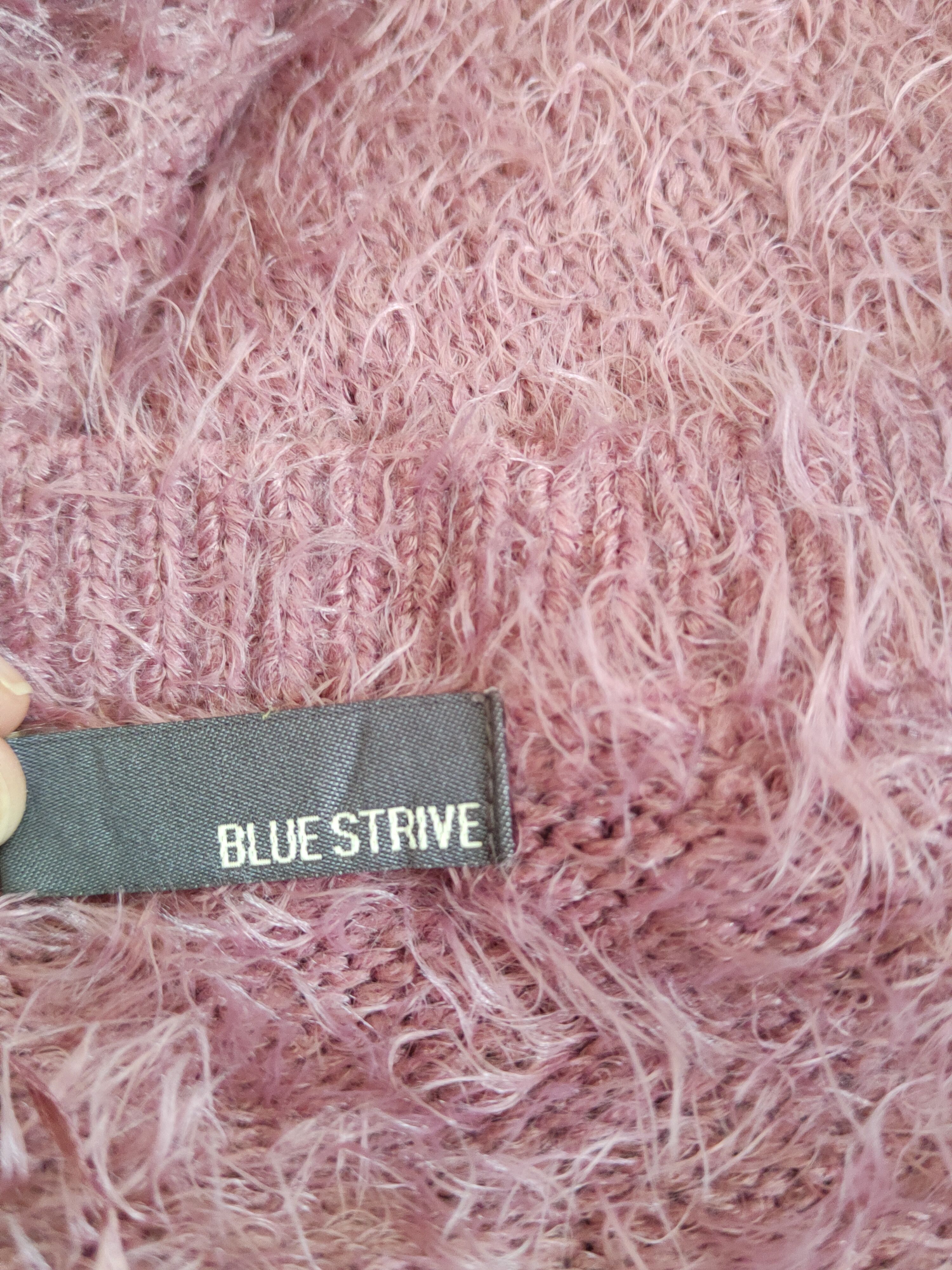 Aran Isles Knitwear DL Blue Strive Pink Shag Shaggy Fur Mohair Knitwear #S2030 Size L / US 10 / IT 46 - 12 Thumbnail