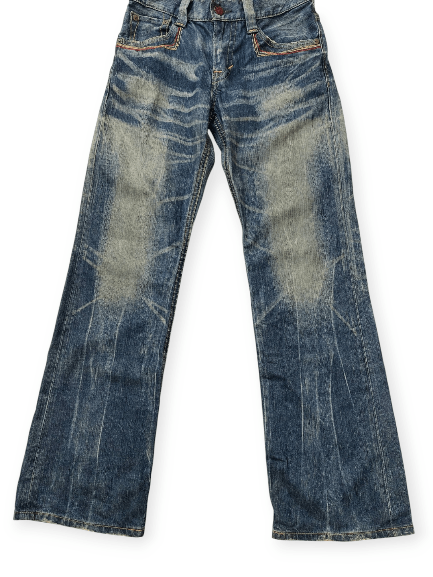 Edwin 💥Flare Vintage Edwin 503 Blue Trip Jeans Denim Size US 30 / EU 46 - 6 Thumbnail
