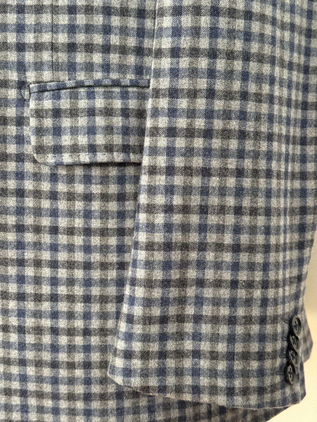 Tombolini Tombolini Blue and Black Sport Coat with Classic Check Size 44R - 3 Thumbnail