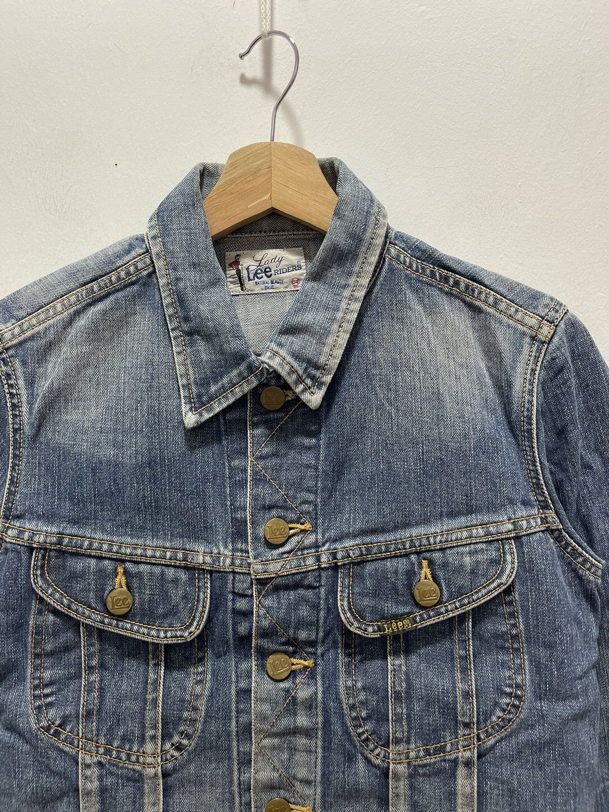 Lee × Vintage LEE RIDER LADY DISTRESSED DENIM JEANS Size XS / US 0-2 / IT 36-38 - 4 Thumbnail