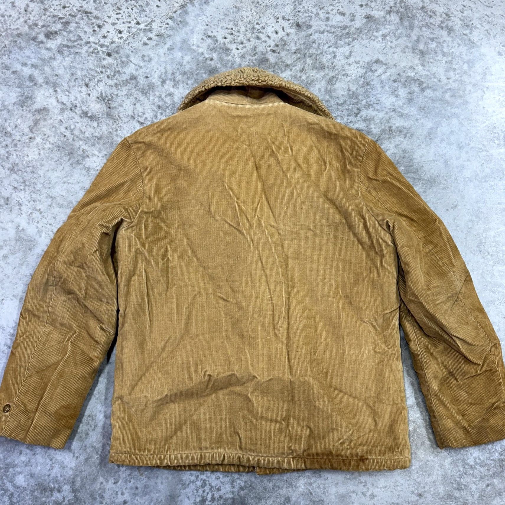 Vintage VINTAGE Shanhouse Coat Mens 40 Corduroy Tan Faux Fur Lined Overcoat Wool/Cotton 70s Western Casual Workwear Size US XXS / EU 40 - 6 Thumbnail