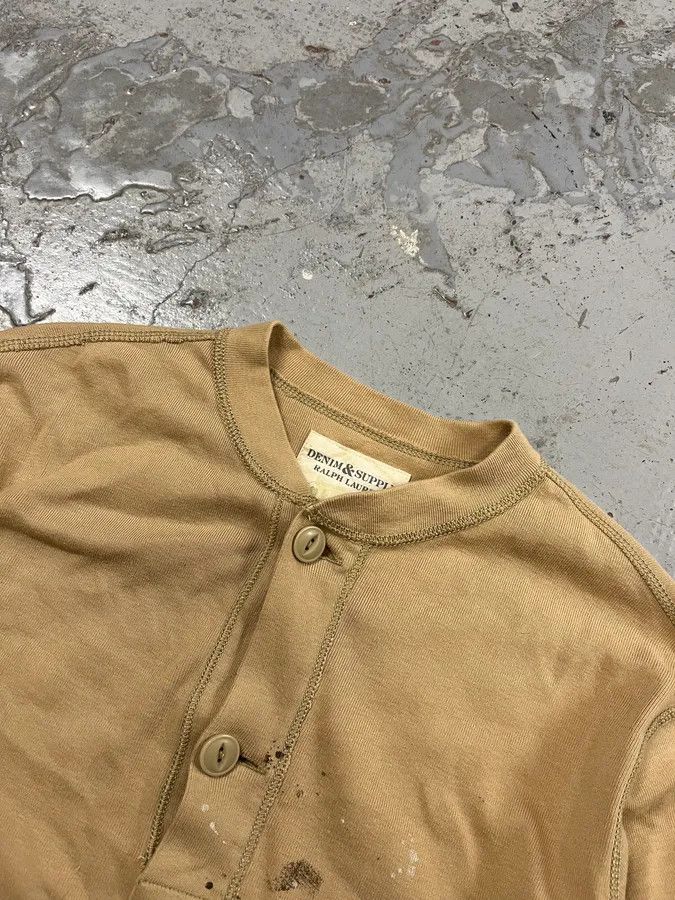 Polo Ralph Lauren 2010s Ralph Lauren Native American Chief Beige Henley Sweater Size US M / EU 48-50 / 2 - 5 Thumbnail