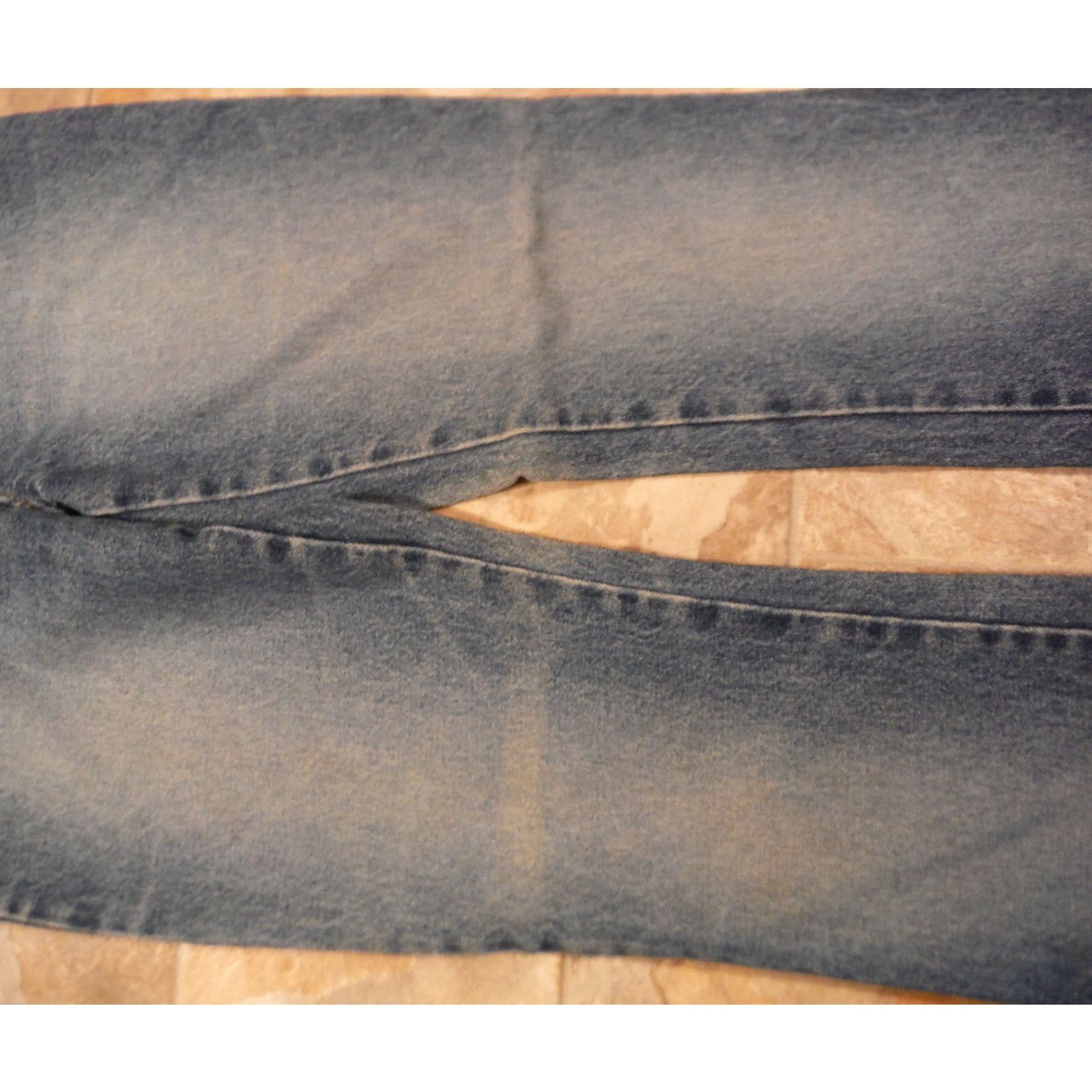 Bell VINTAGE WOMENS BELL BOTTOM JEANS 26" WAIST 30" INSEAM BLUE DENIM Size 26" / US 2 / IT 38 - 6 Thumbnail