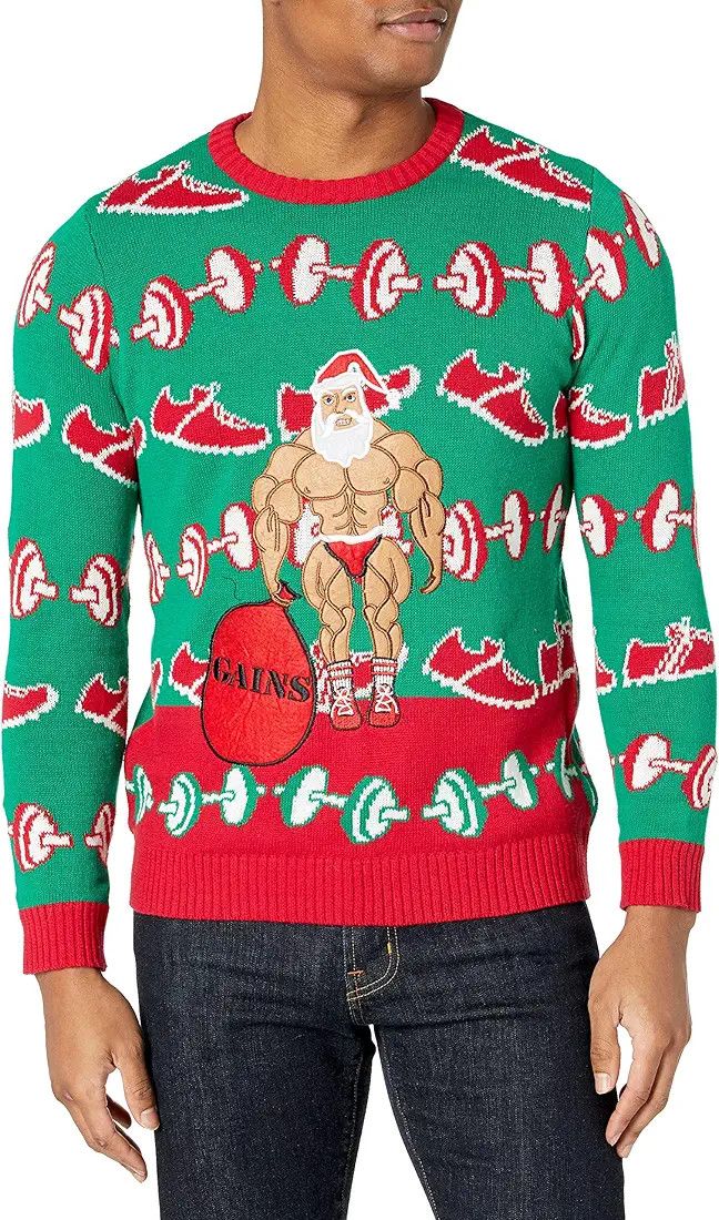 Other GYM WORKOUT JUNKIE GAINS SANTA UGLY CHRISTMAS SWEATER L Size US L / EU 52-54 / 3 - 1 Thumbnail