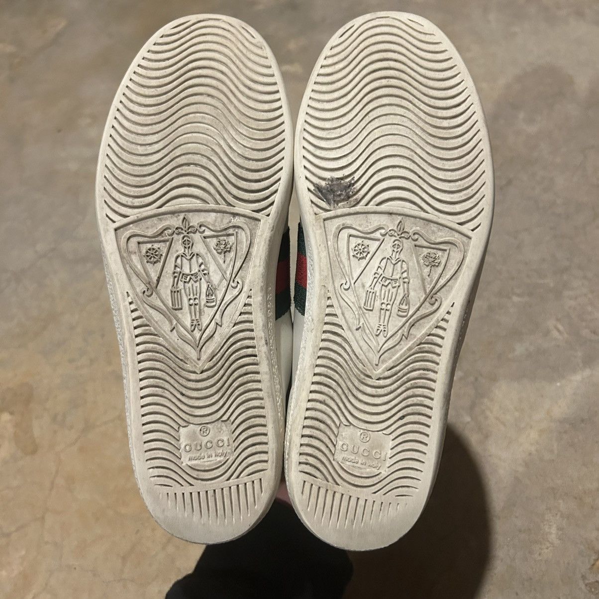 Designer × Gucci Gucci Ace Web Stripe Embroidered Arrow Leather Shoes US 5 Size US 5 / EU 37 - 9 Thumbnail