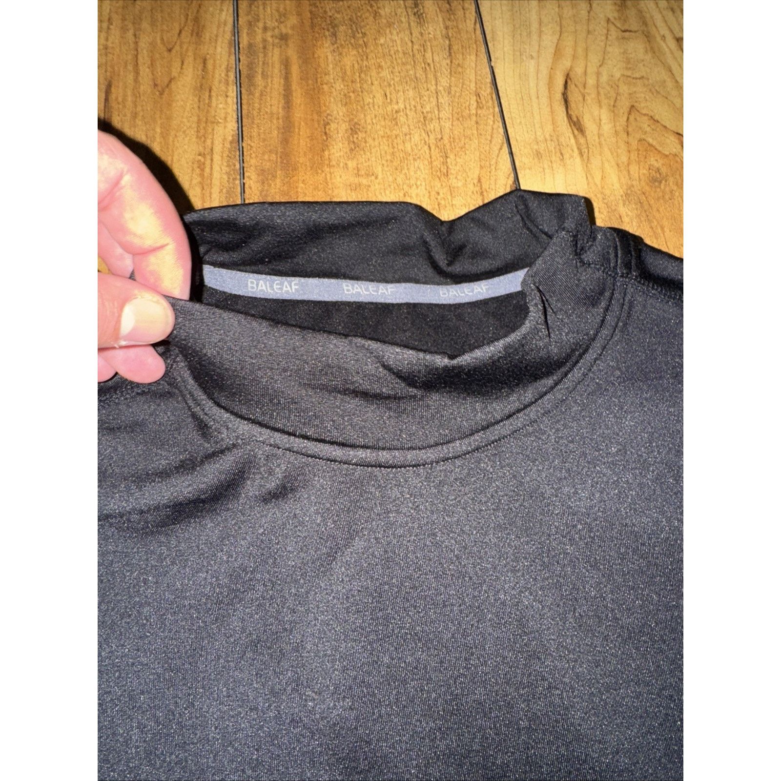 Vintage Baleaf Mock Neck Compression Shirt Black 20x27 Large Size L / US 10 / IT 46 - 3 Thumbnail