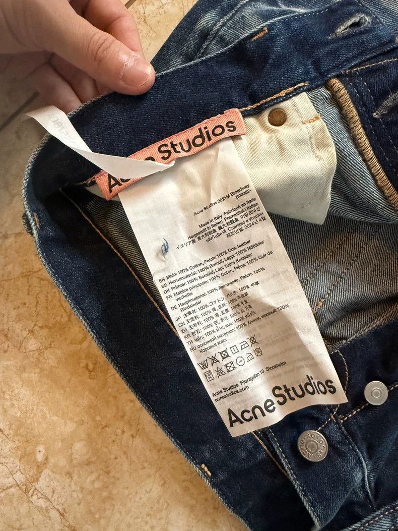 Acne Studios Acne Studios Blue classic loose straight-leg cat-beard jea Size US 29 - 2 Thumbnail