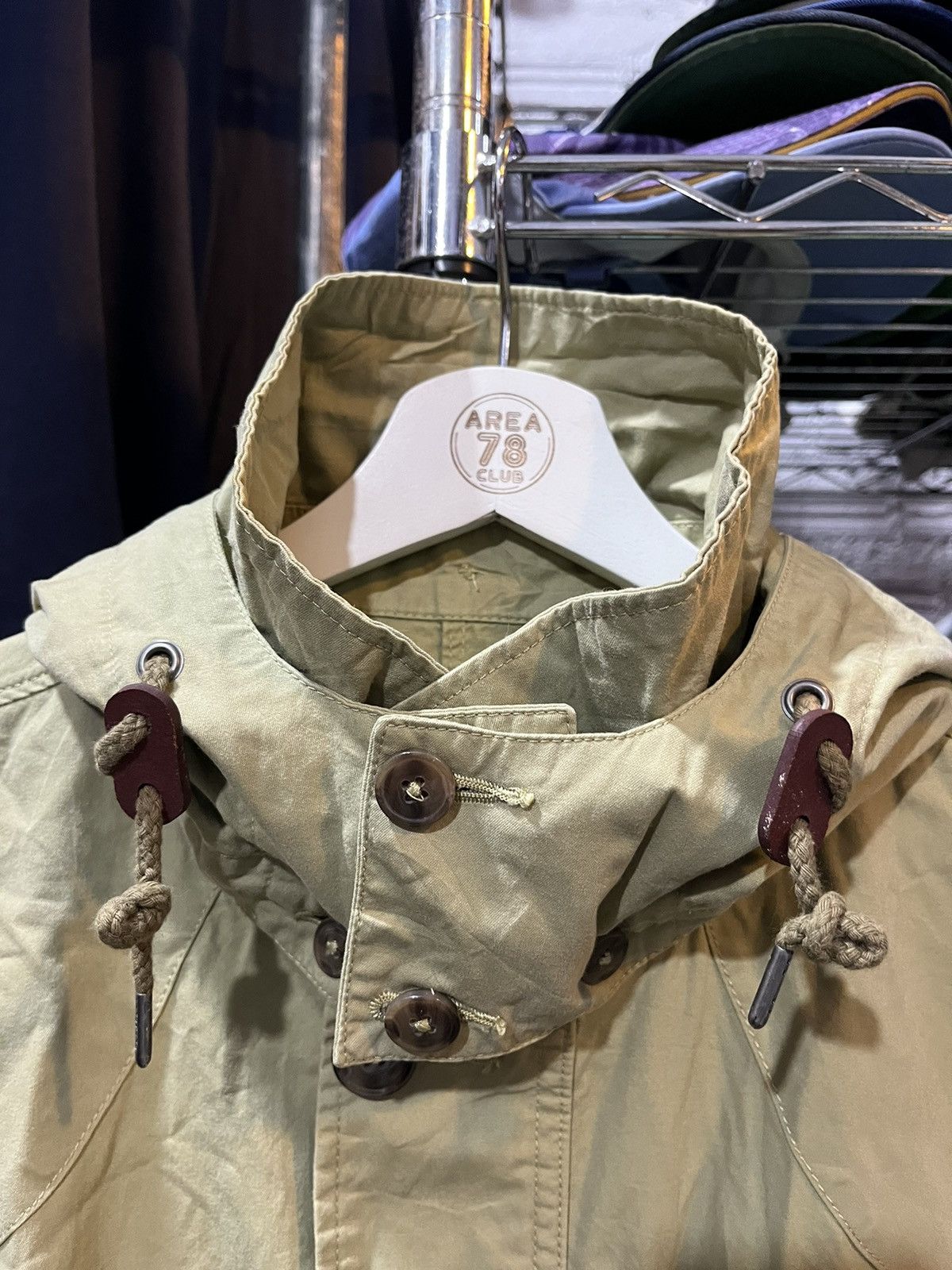Japanese Brand Land’s End Military Jacket Hoodie 90s Size US L / EU 52-54 / 3 - 3 Thumbnail