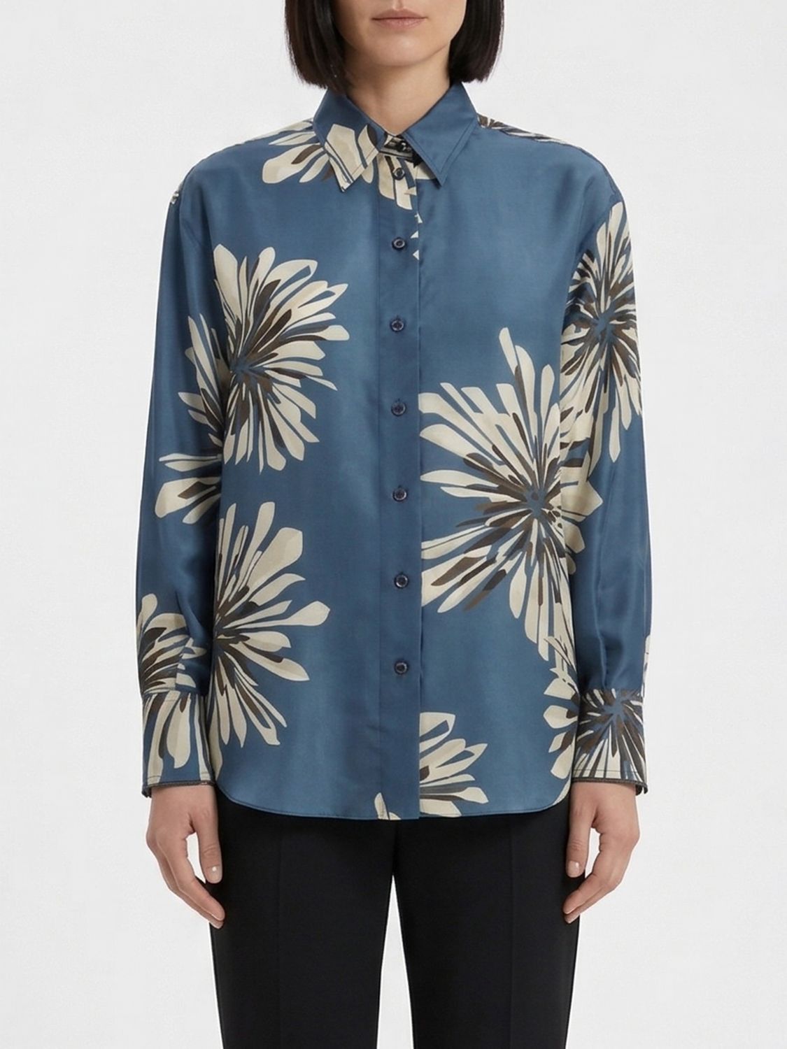 Brunello Cucinelli Brunello Cucinelli Shirt Woman Blue Size M / US 6-8 / IT 42-44 - 1 Thumbnail