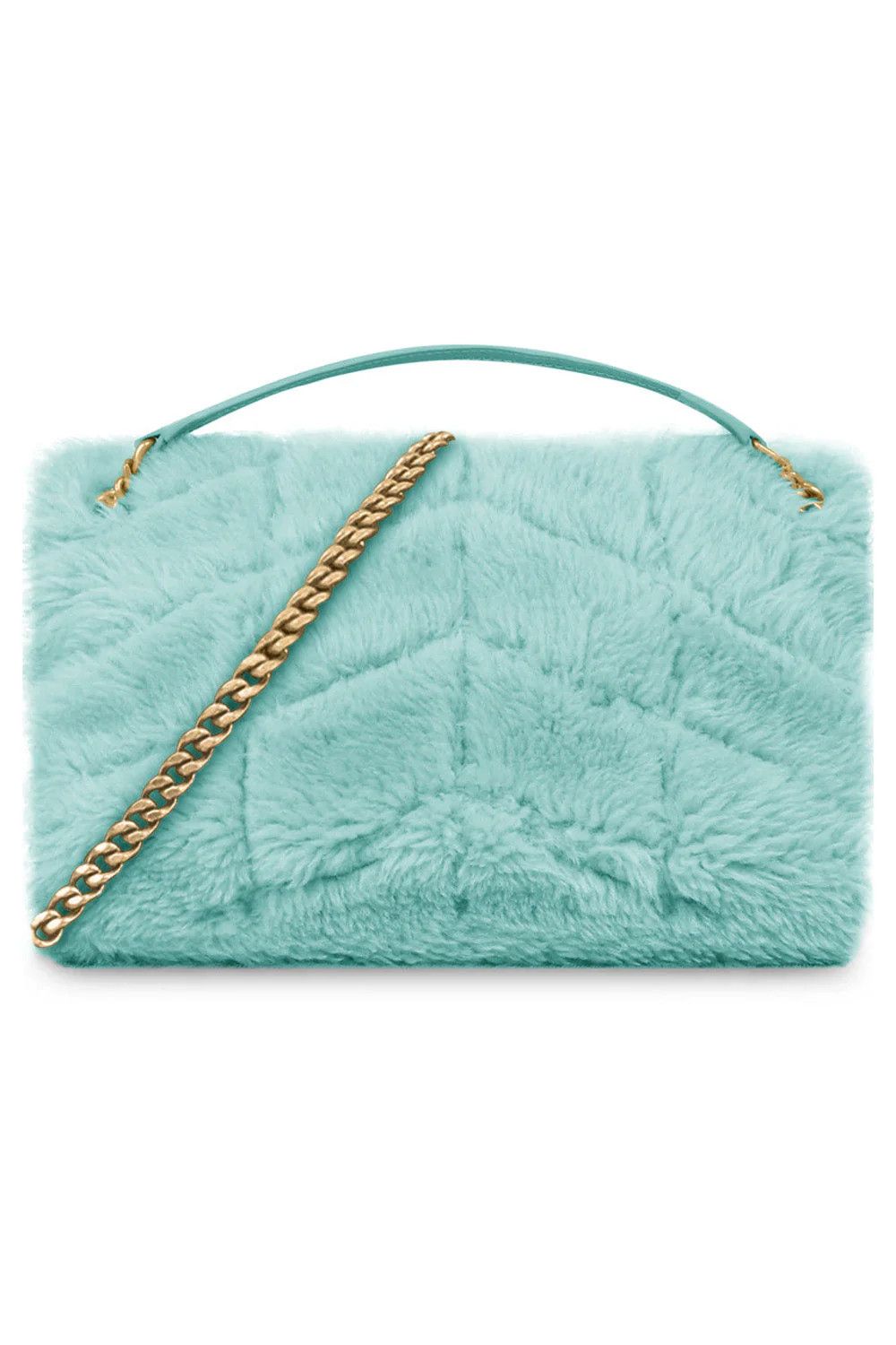 Saint Laurent Paris o1s1wg110425 Size: OS / 577476 Niki Shearling Bag Light Blue Size ONE SIZE - 3 Thumbnail