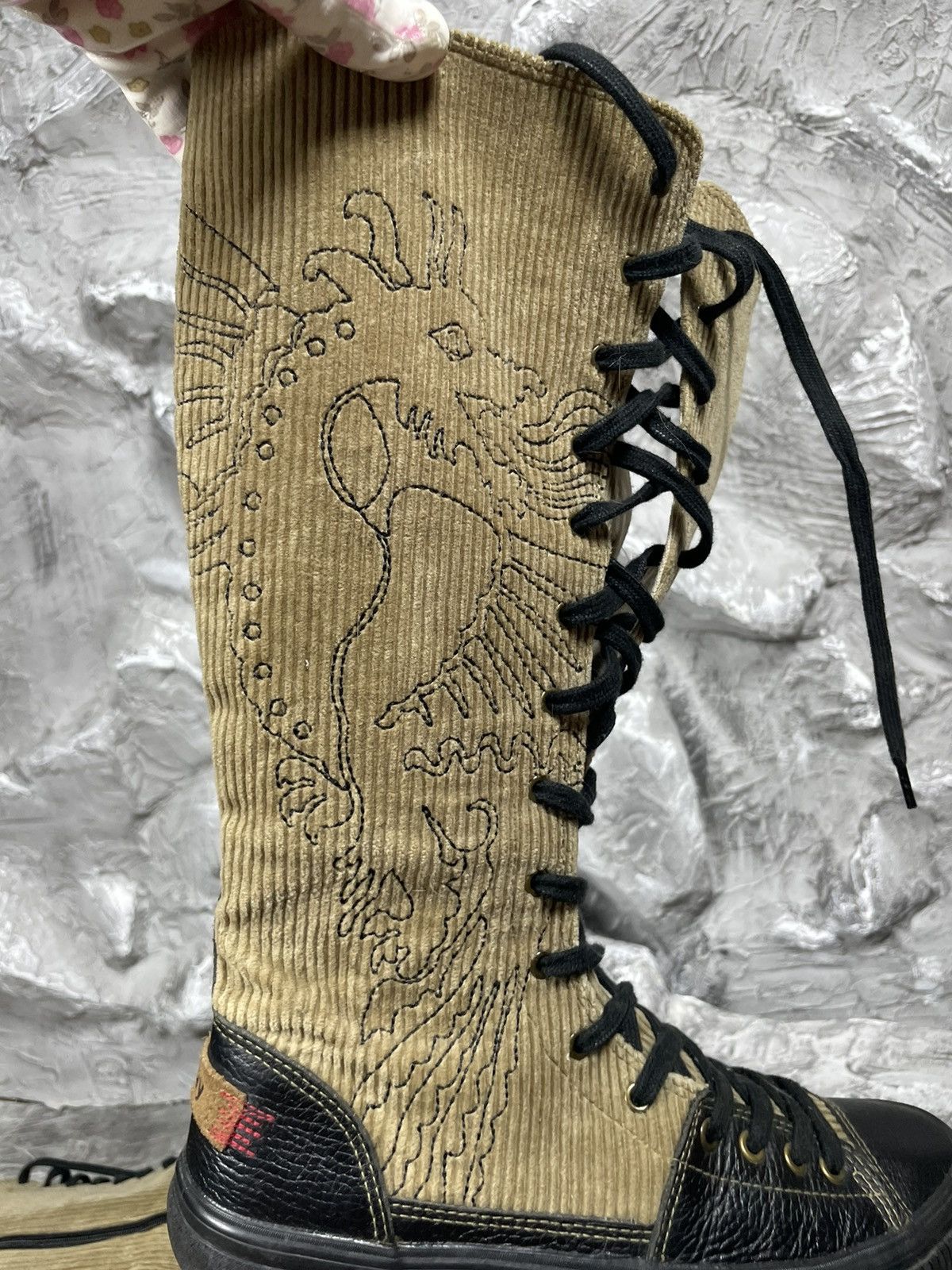 Hysteric Glamour × Japanese Brand 2000s Vintage Grunge Y2K High Dragon Logo Zip Shoes Size US 8 / IT 38 - 13 Thumbnail