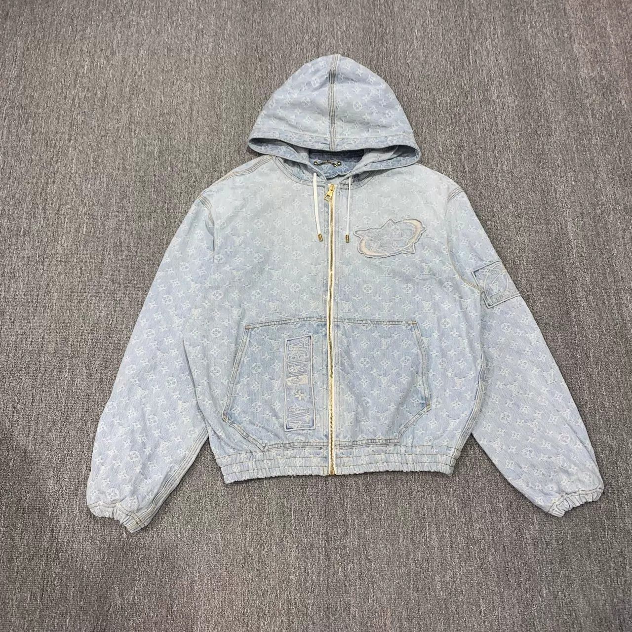 Louis Vuitton Lv x Nba Blue Monogram Denim Jacket 50 95 New Size US M / EU 48-50 / 2 - 1 Thumbnail