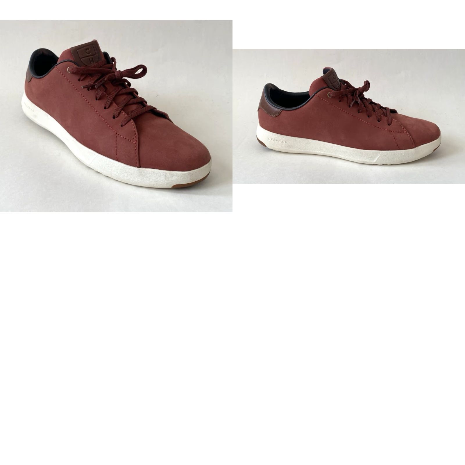 Cole Haan Cole Haan GrandPro Men’s Leather Sneakers Maroon Nubuck Chestnut 10 M Casual Shoes Size US 10 / EU 43 - 11 Thumbnail