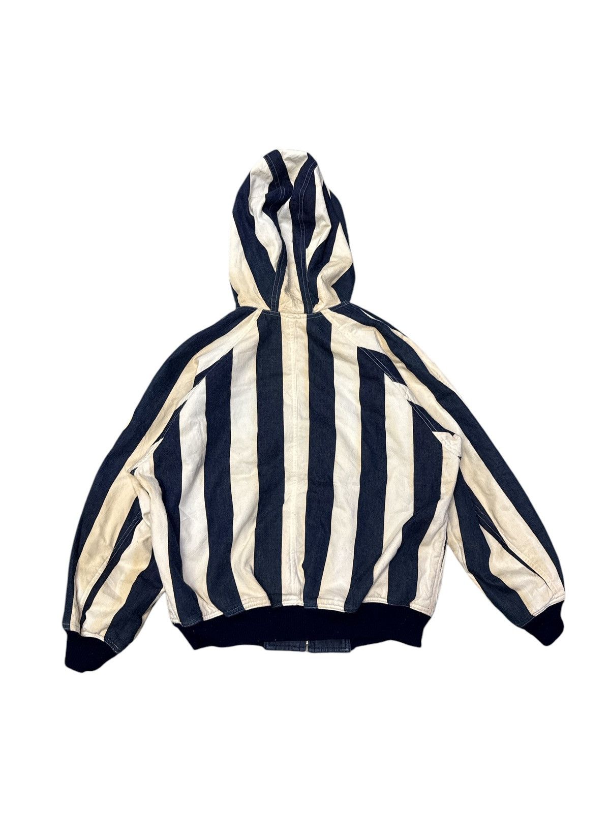 Issey Miyake 1980s I.S ISSEY MIYAKE REVERSIBLE STRIPED BOMBER JACKET Size US M / EU 48-50 / 2 - 4 Thumbnail