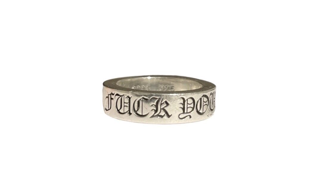 Chrome Hearts FUCK YOU CHROME HEARTS RING | Grailed