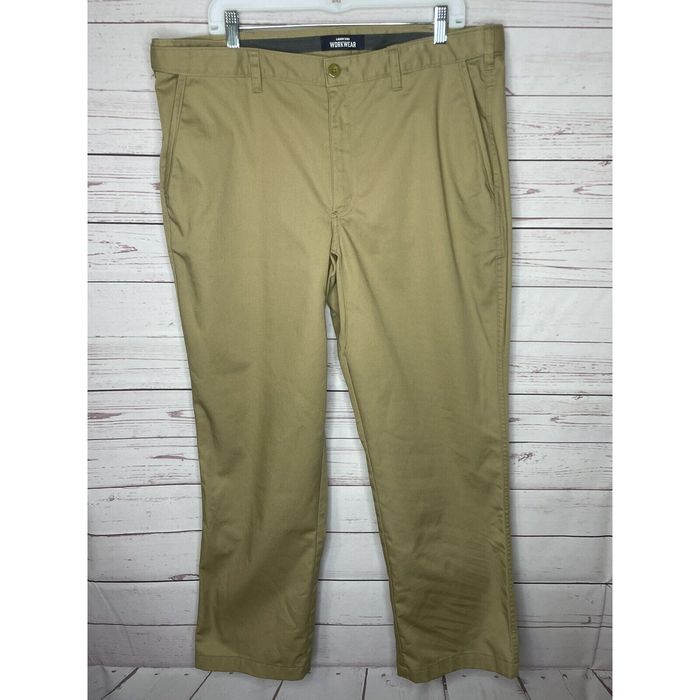 Vintage Lands' End Workwear Pants Mens 38 X30 Traditional Fit Khaki ...