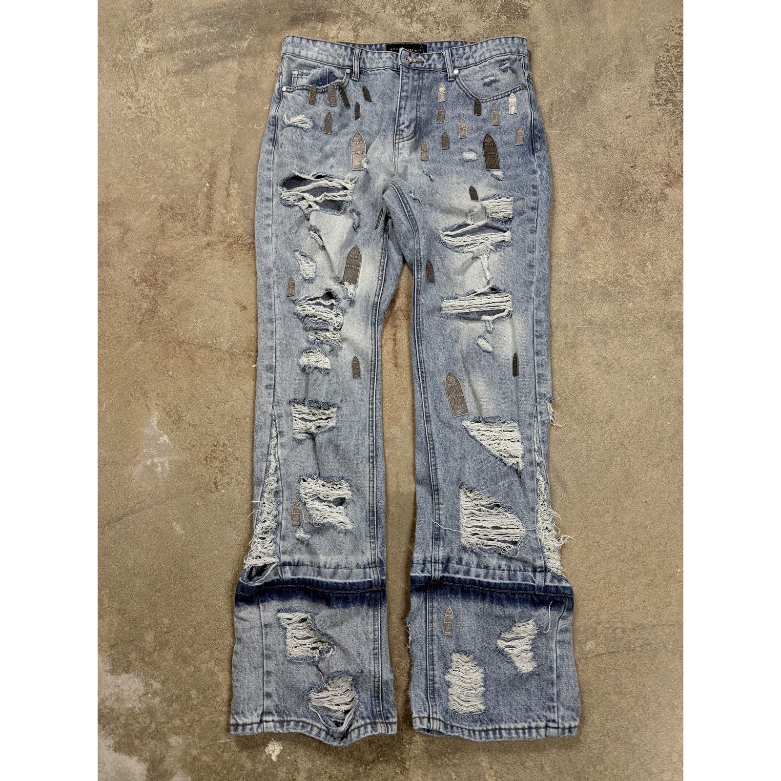 Who Decides War WDW Jeans Lightwash Metal Window Used 34 Size US 34 / EU 50 - 1 Thumbnail