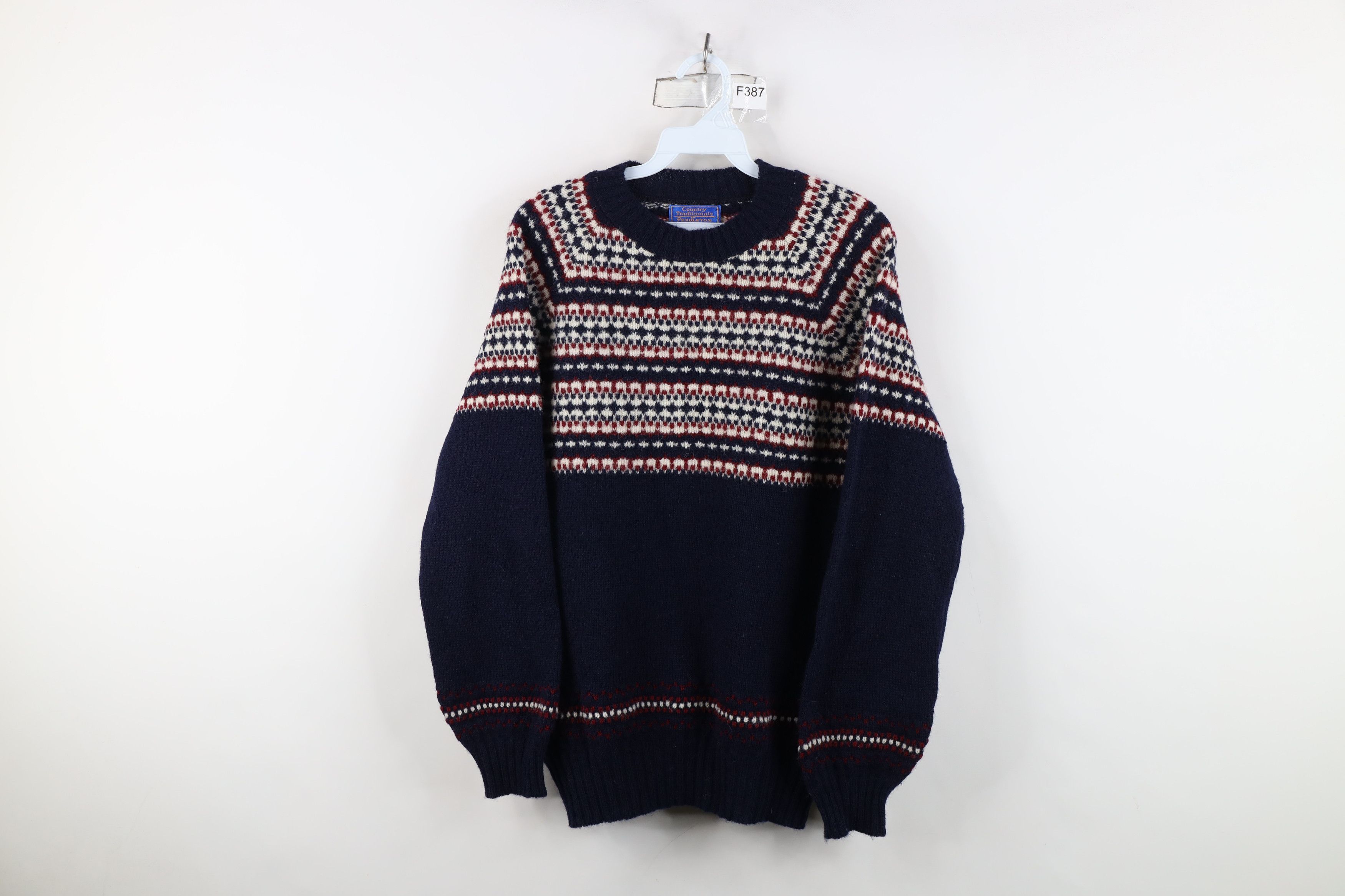 Pendleton Vintage 70s Pendleton Wool Fair Isle Knit Sweater USA Size L / US 10 / IT 46 - 1 Thumbnail