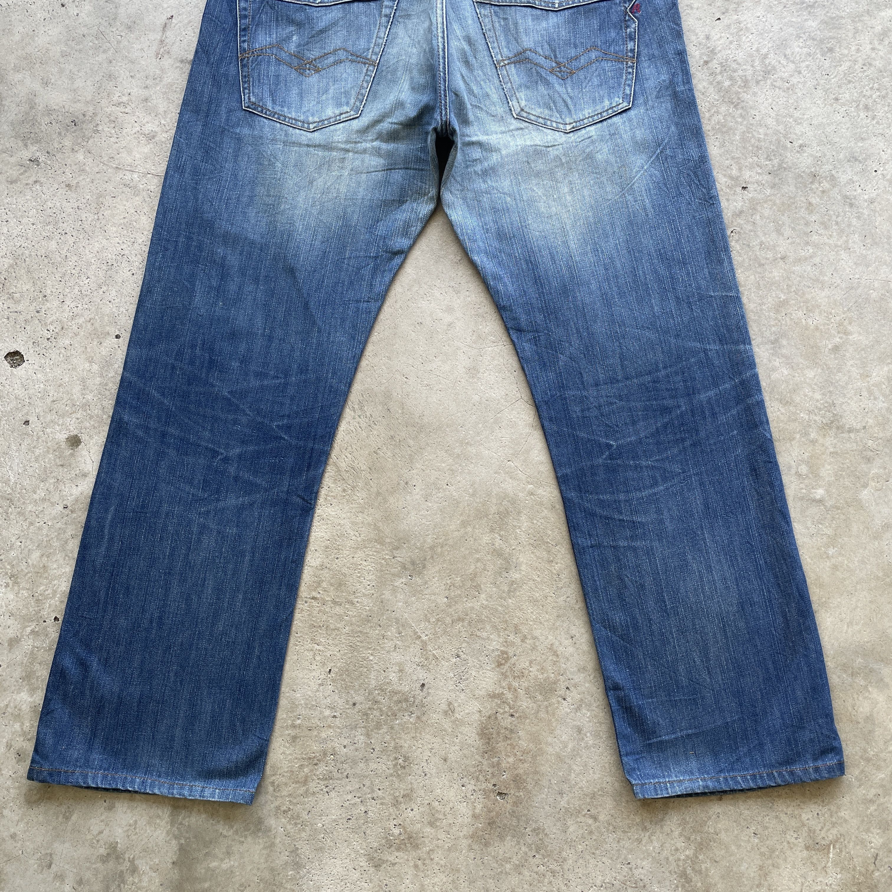 Replay VINTAGE REPLAY STONEWASH JEANS FADED DENIM DISTRESSED PANTS Size US 36 / EU 52 - 11 Thumbnail