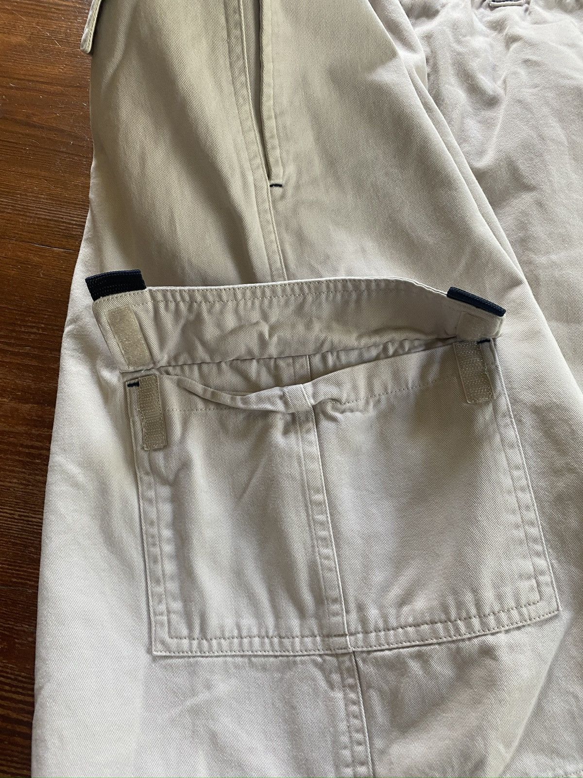 Ocean Pacific × Vintage Vintage 90’s Ocean Pacific Khaki Wide Leg Cargo Shorts Size US 36 / EU 52 - 10 Thumbnail