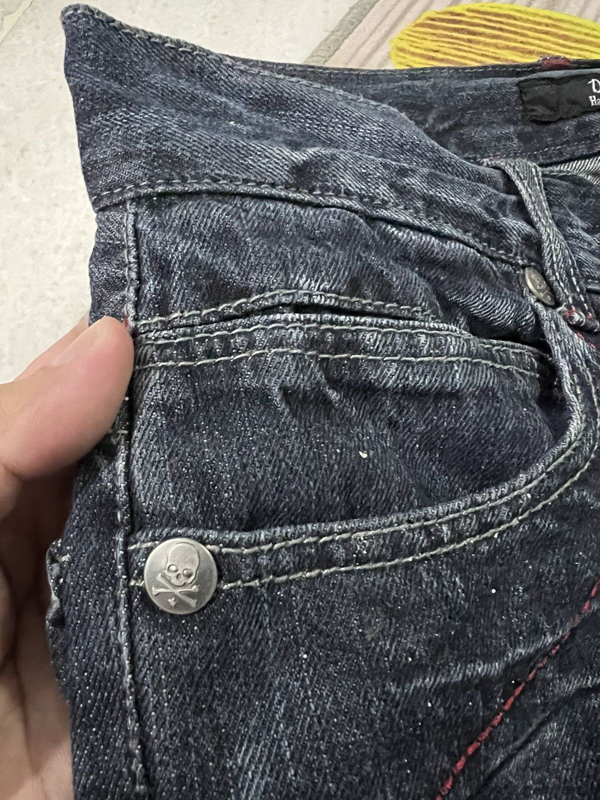 If Six Was Nine × Japanese Brand × Le Grande Bleu (L.G.B.) VTG DOMINATE HANDCRAFTED DOUBLE WAIST UK FLAGS JEANS Size US 28 / EU 44 - 6 Thumbnail