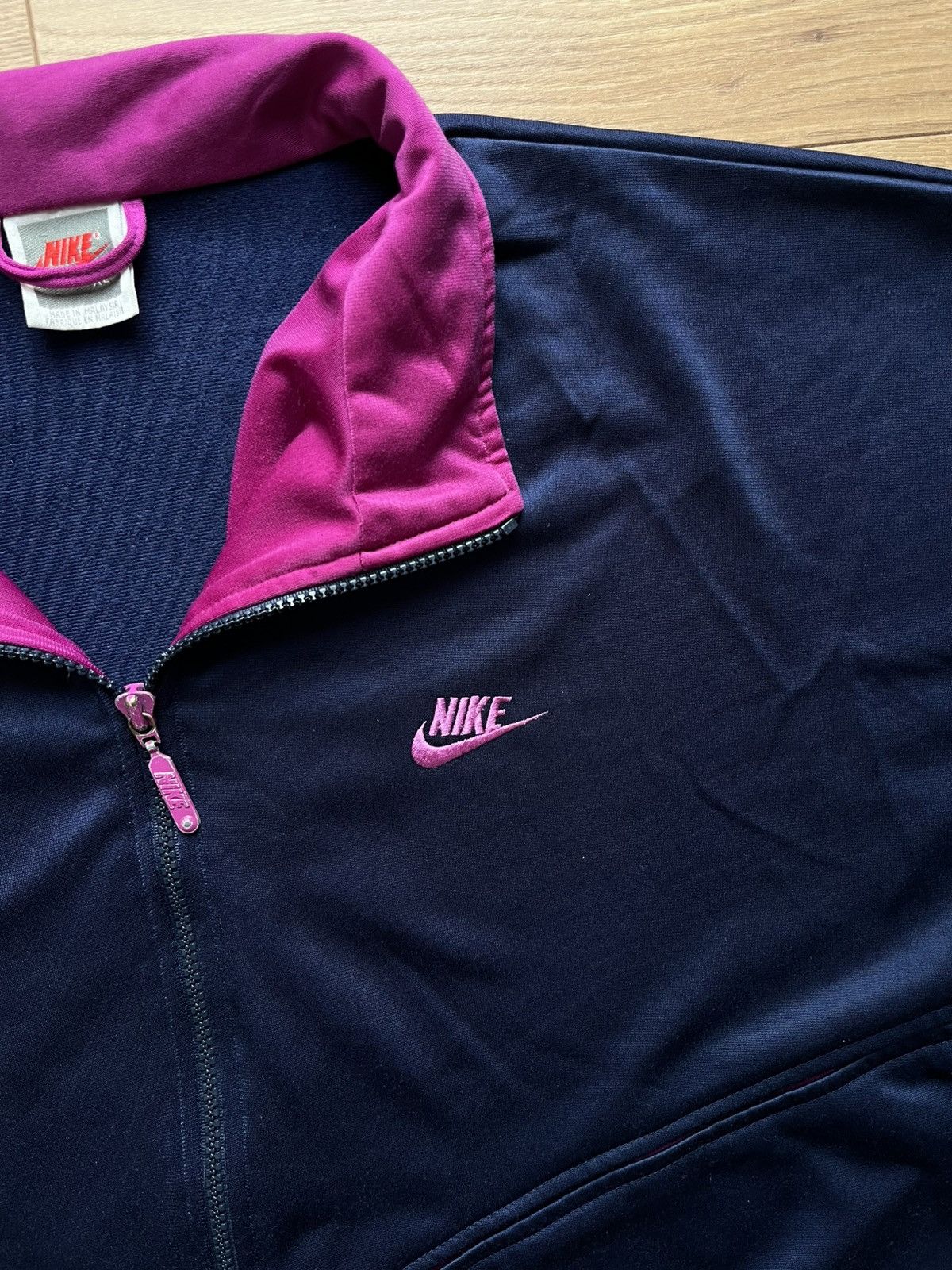 Nike 80’s NIKE RETRO BOXY SWOOSH LOGO TRACK JACKET Y2K VINTAGE Size US XL / EU 56 / 4 - 2 Thumbnail