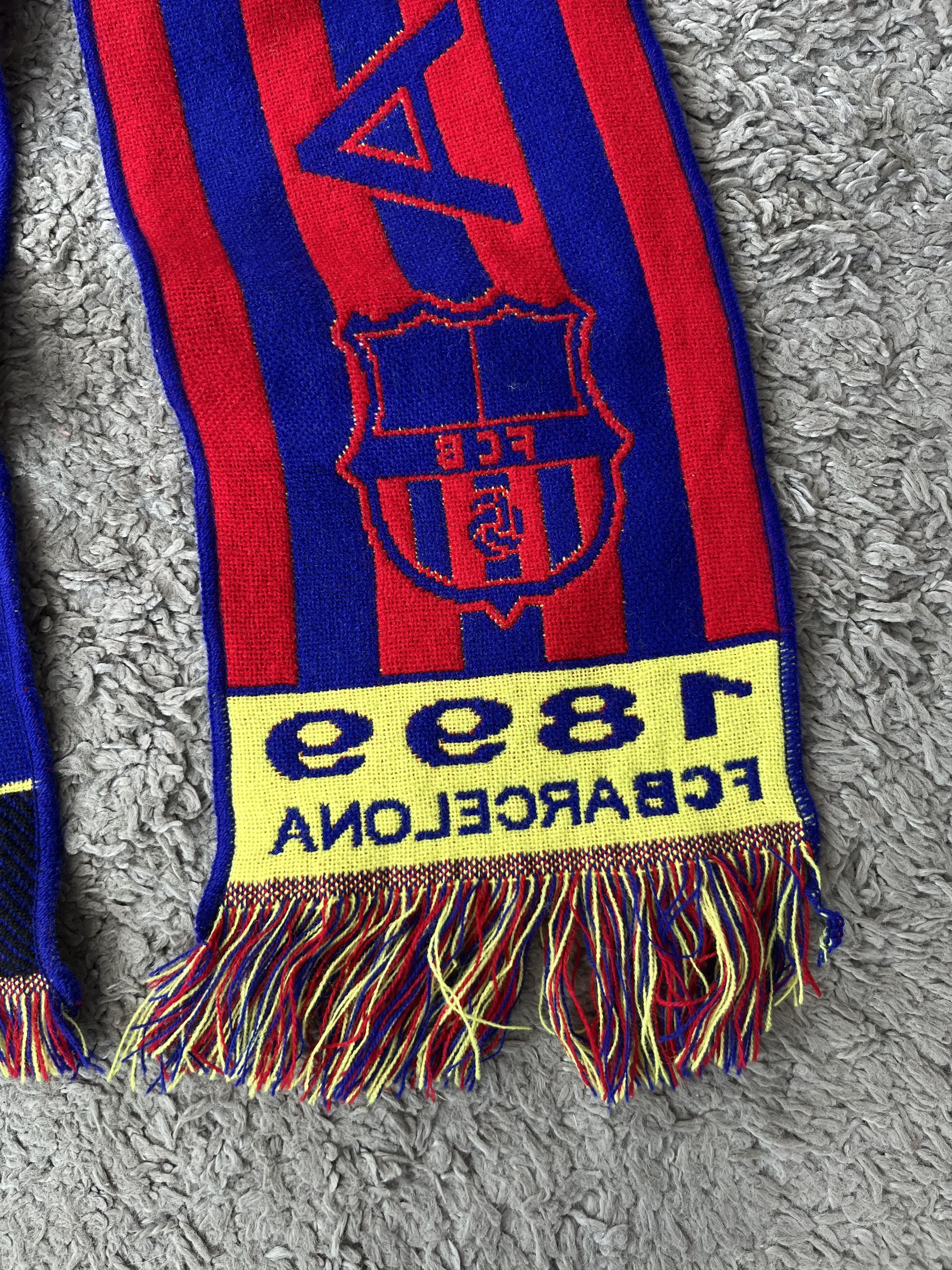 Custo Barcelona FC BARCELONA Vintage Fan Scarf Muffler Soccer Football Size ONE SIZE - 3 Thumbnail