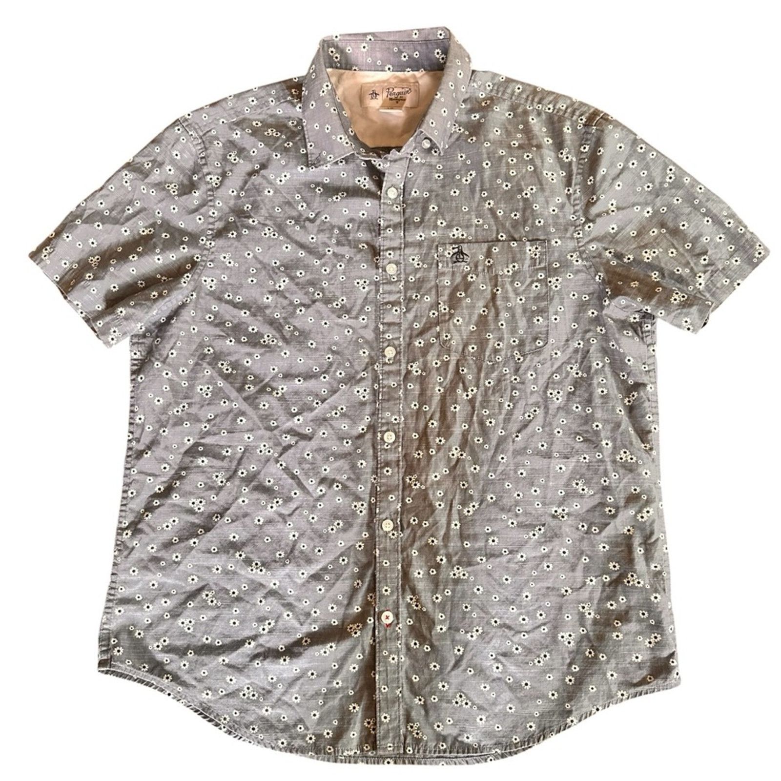 Original Penguin Original Penguin Men’s Floral Short Sleeve Button Down Size US L / EU 52-54 / 3 - 1 Thumbnail