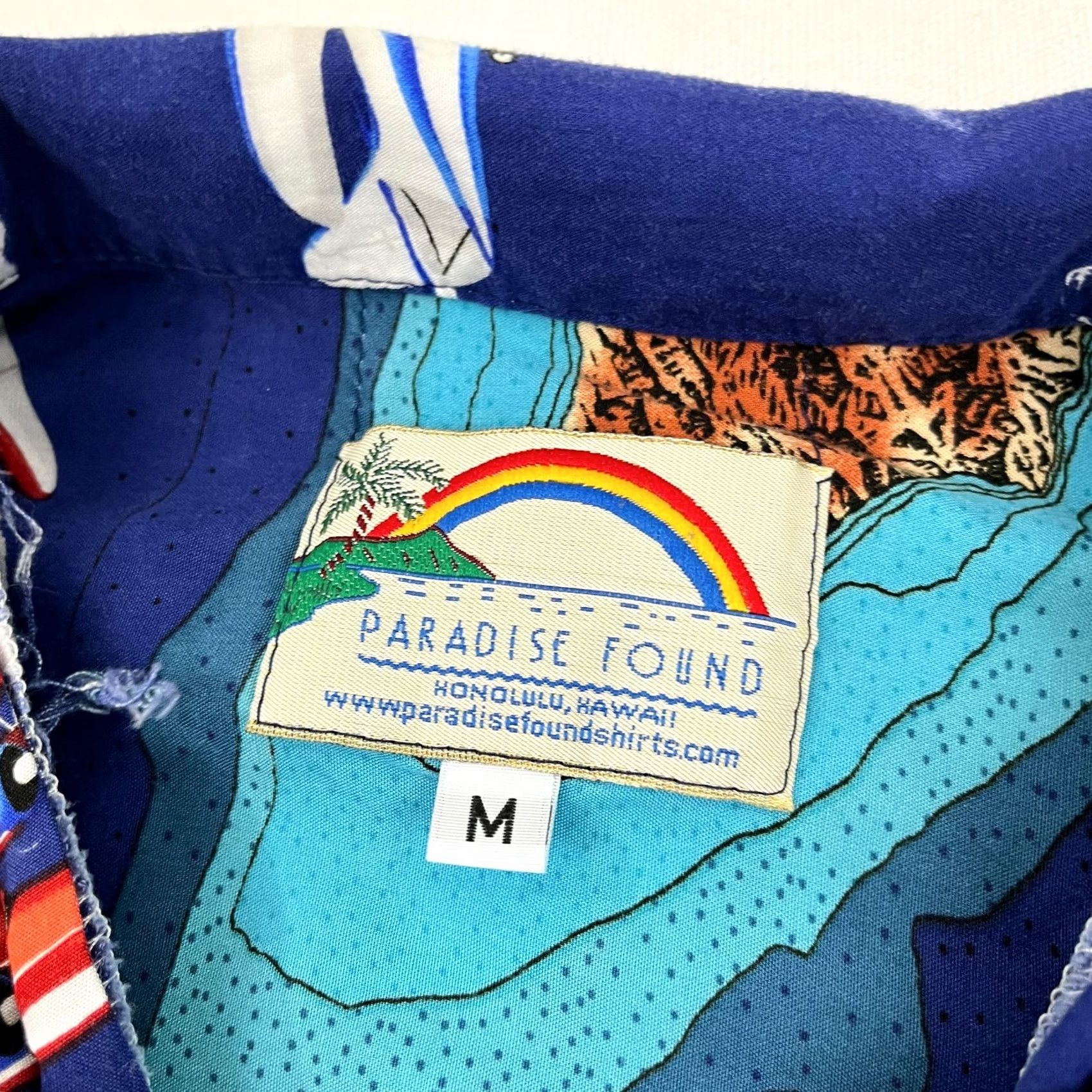 Paradise Paradise Found Shirt Mens M Blue Airplanes Aviation Scenic Aloha Button Up S/S Size US M / EU 48-50 / 2 - 3 Thumbnail
