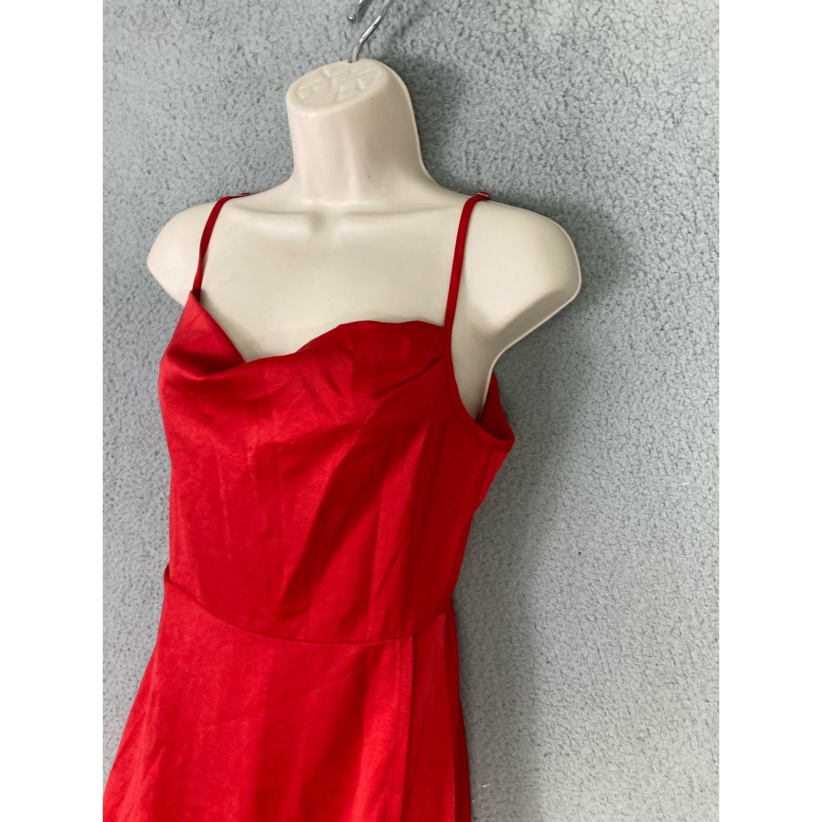 Shein SHEIN Women's Red Midi Slip Dress XS Thin Straps Flattering Size XS / US 0-2 / IT 36-38 - 7 Thumbnail