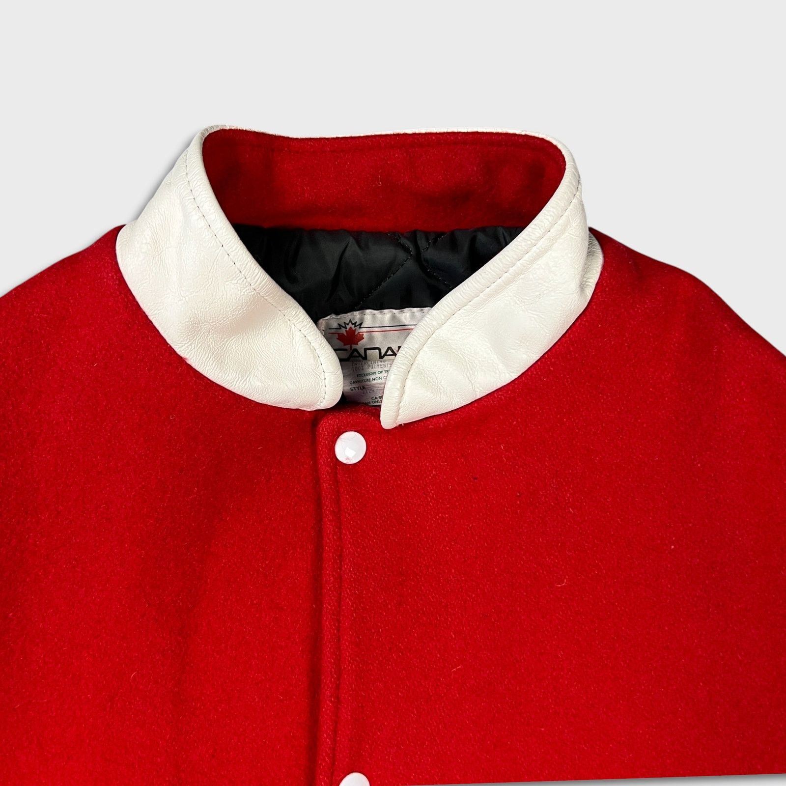 Vintage VTG 90s Blank Jacket Medium Outdoor Varsity Leather Bomber Size US M / EU 48-50 / 2 - 2 Thumbnail