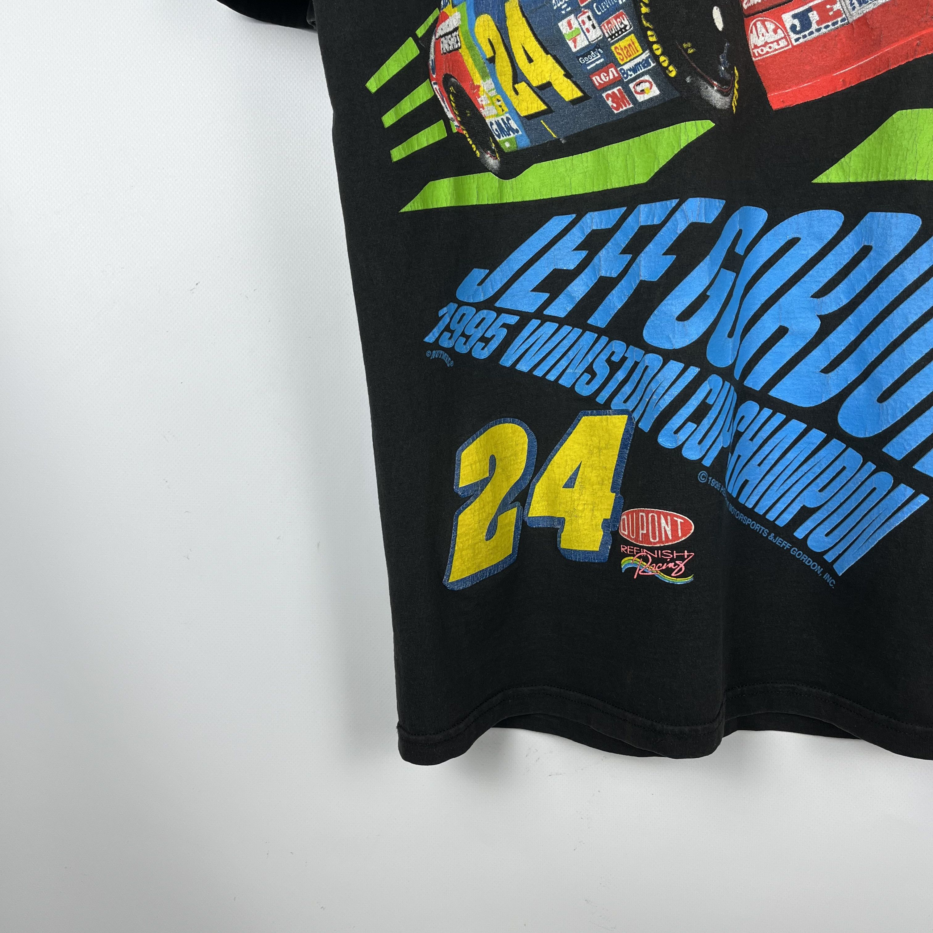 NASCAR Vintage NASCAR Jeff Gordon DuPont Racing T Shirt 1995 Size US L / EU 52-54 / 3 - 4 Thumbnail