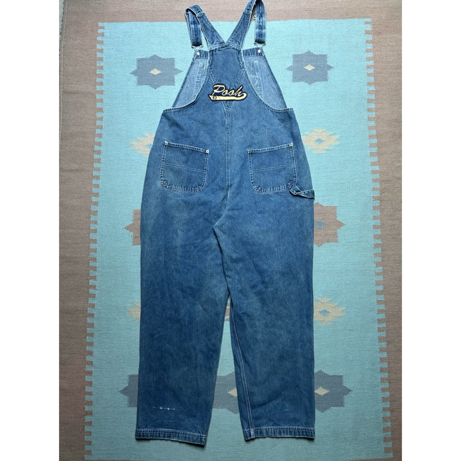 Disney VINTAGE Winnie the Pooh denim overalls embroidered Disney cartoon women 36/37 Denim Overalls Winnie the Pooh Embroidered Disney Women 36/37 Size 25" / US 0 / IT 36 - 6 Thumbnail