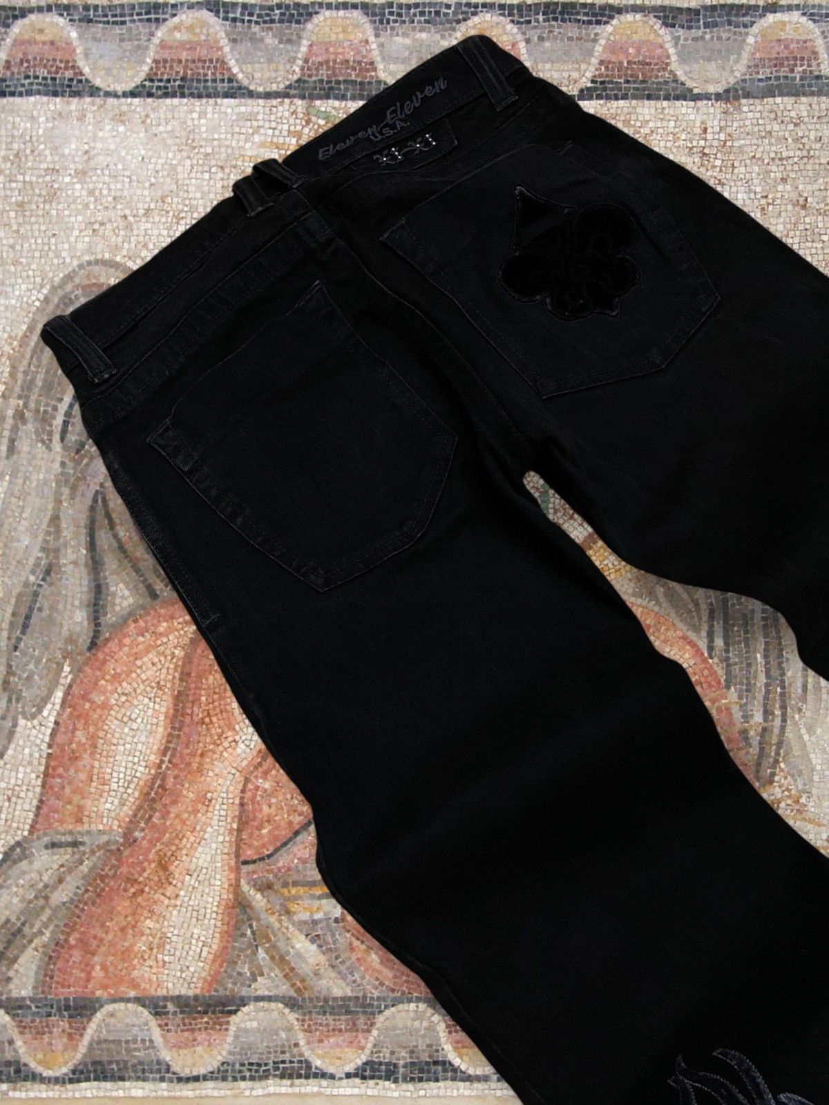 Japanese Brand Vintage 1990s Designer Eleven Eleven Usa Tribal Witch Denim Size US 30 / EU 46 - 14 Thumbnail