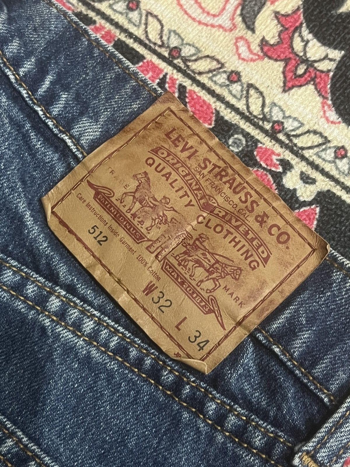 Levi's Vintage Y2K Levi’s 512 Blue Washed Straight Leg Jeans Size US 32 / EU 48 - 8 Thumbnail