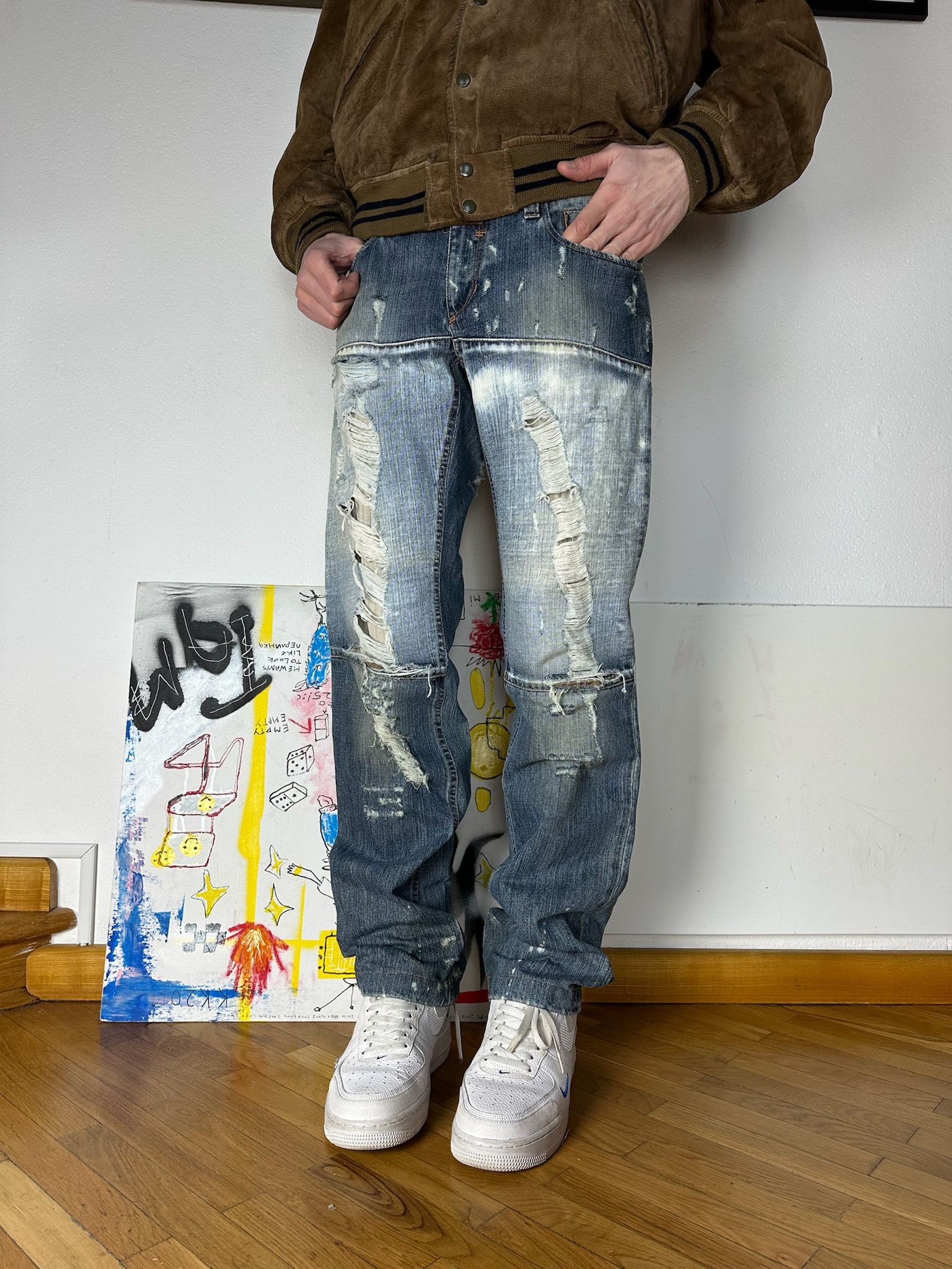 Dolce & Gabbana Vintage Dolce Gabbana Jeans Distressed Denim Size US 31 - 3 Thumbnail