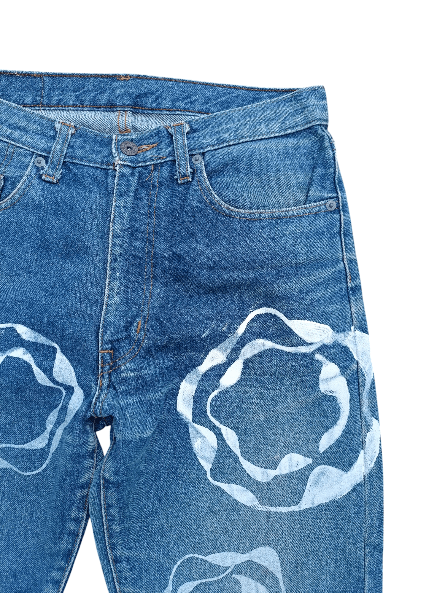 Hysteric Glamour Japan 🇯🇵 Liberto Big Tears Paint Design Denim Size US 30 / EU 46 - 15 Thumbnail