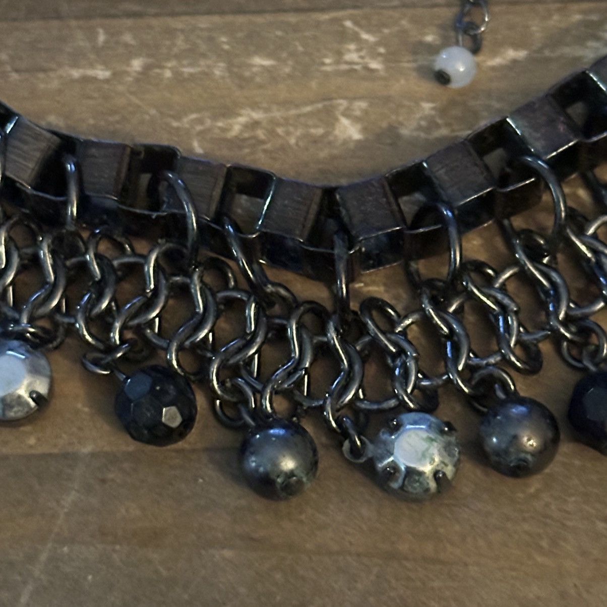 Other Avon gunmetal chunky box chain dangle necklace Size ONE SIZE - 3 Thumbnail