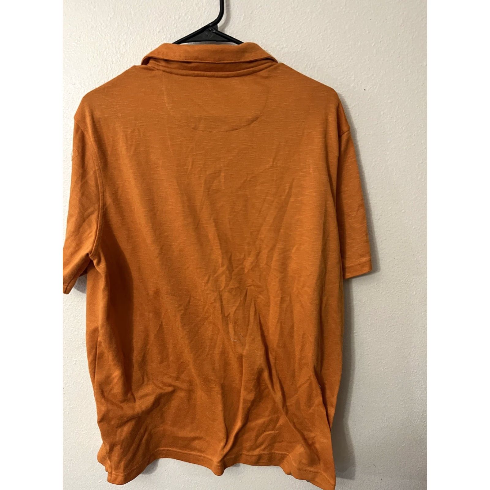 Eddie Bauer Eddie Bauer Polo Shirt Mens Golf Orange Solid XL Knit Polyester Button Short Sleeve Casual Activewear Shirt Size US XL / EU 56 / 4 - 3 Thumbnail